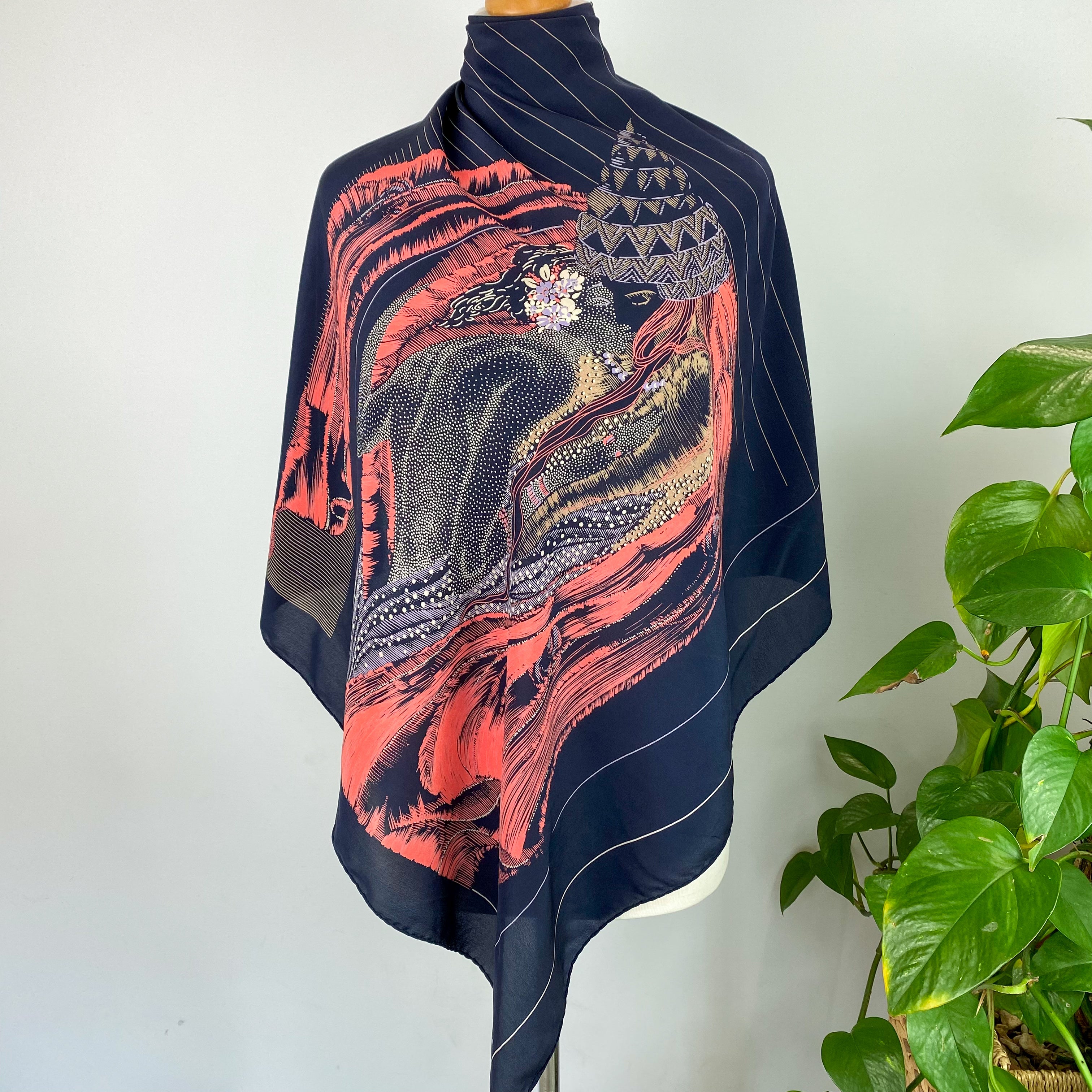 Unworn 80’s Ted Lapidus Silk Scarf