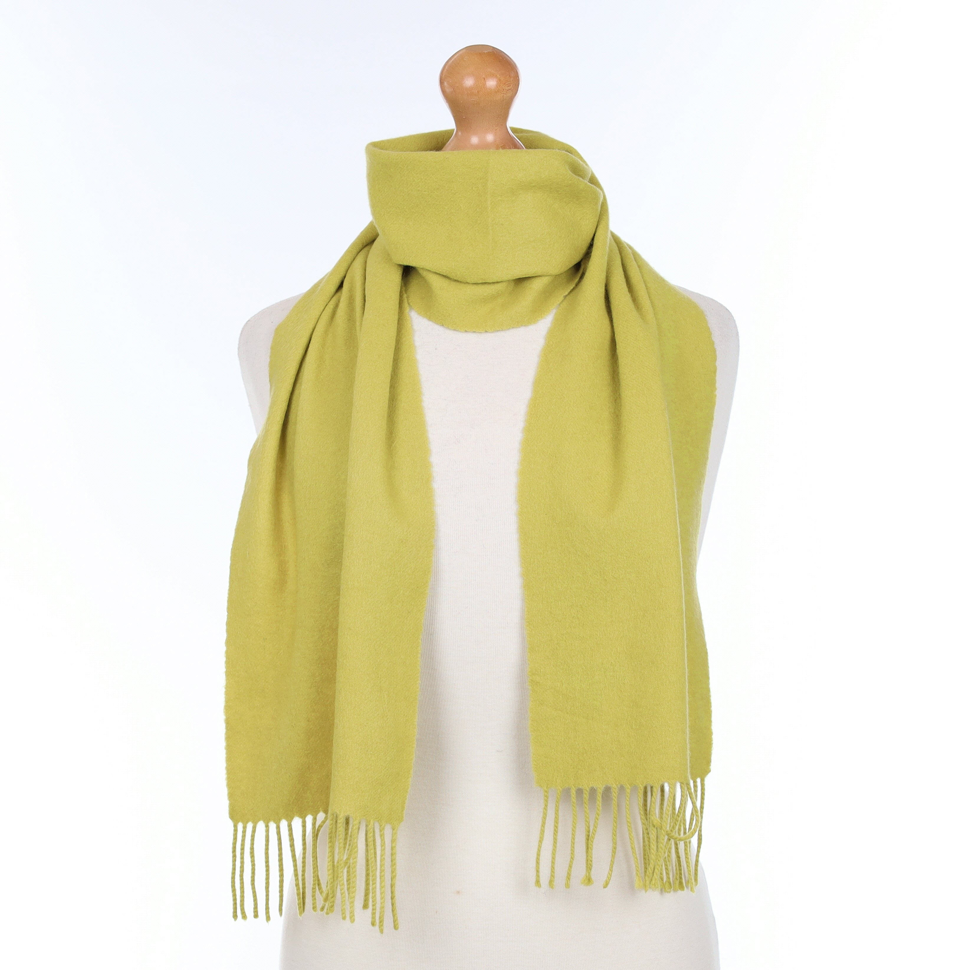 Chartreuse Green Cashmere Woven Scarf