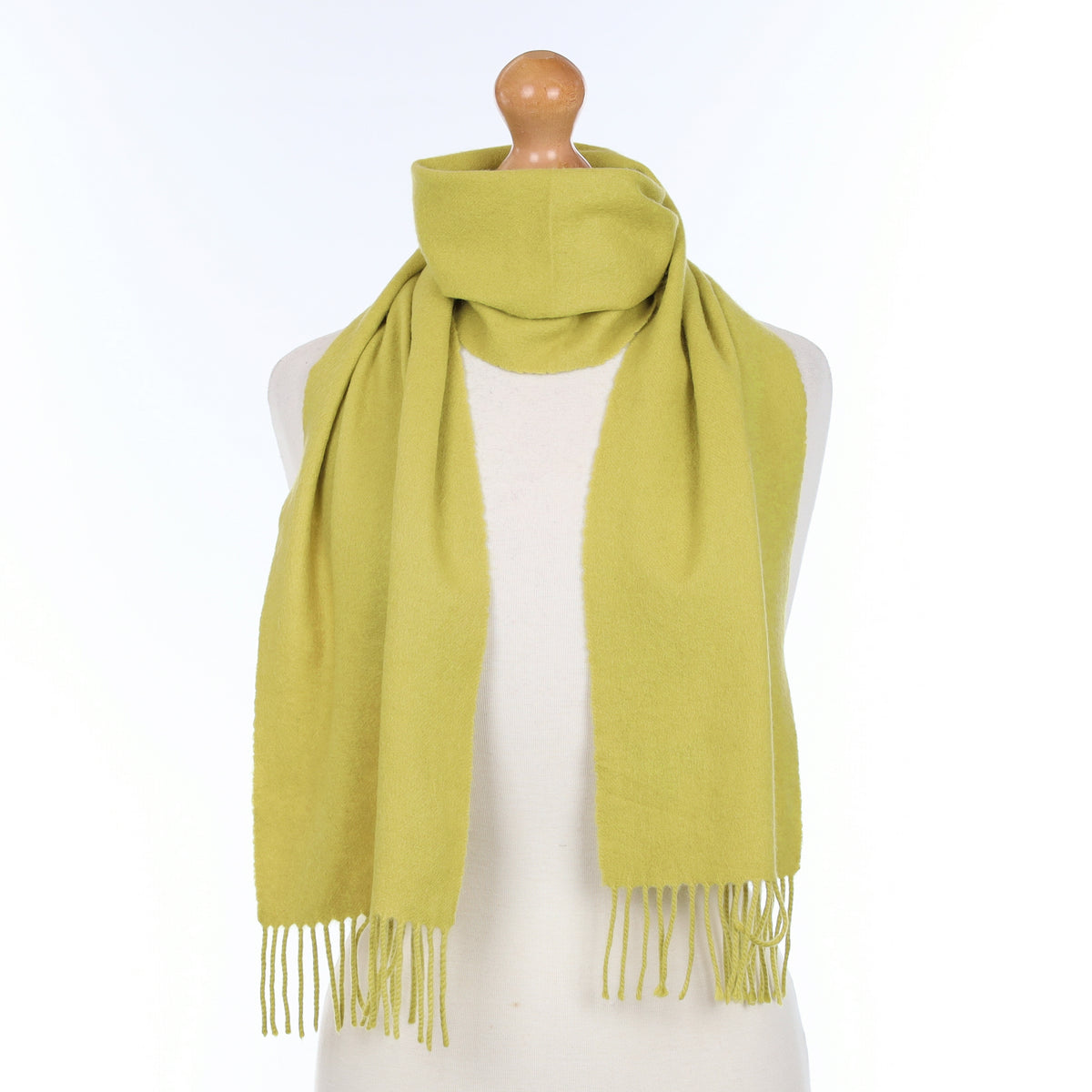 Chartreuse Green Cashmere Woven Scarf