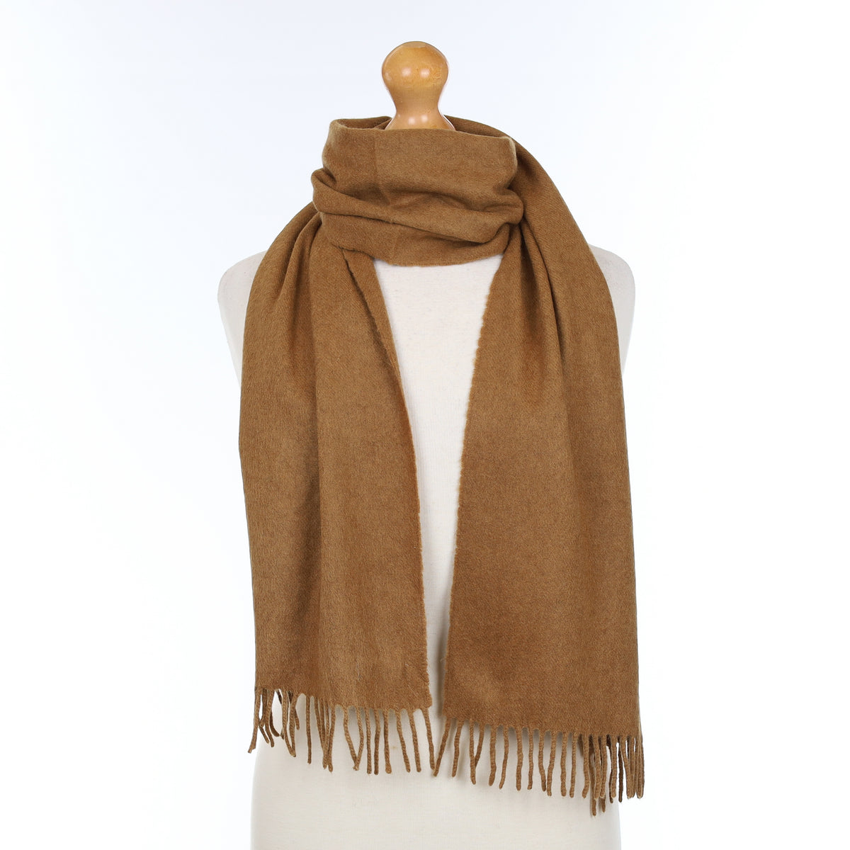 Cinnamon Brown Cashmere Woven Scarf