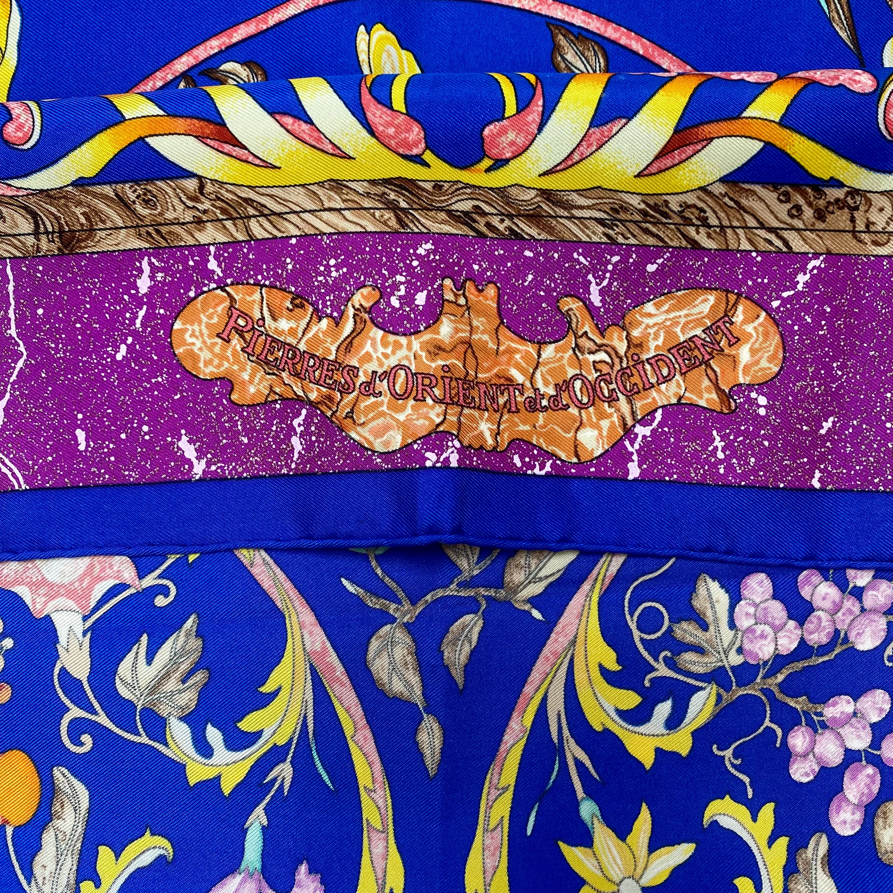 Boxed Hermès Pierres d’Orient Et d’Occident Silk Scarf