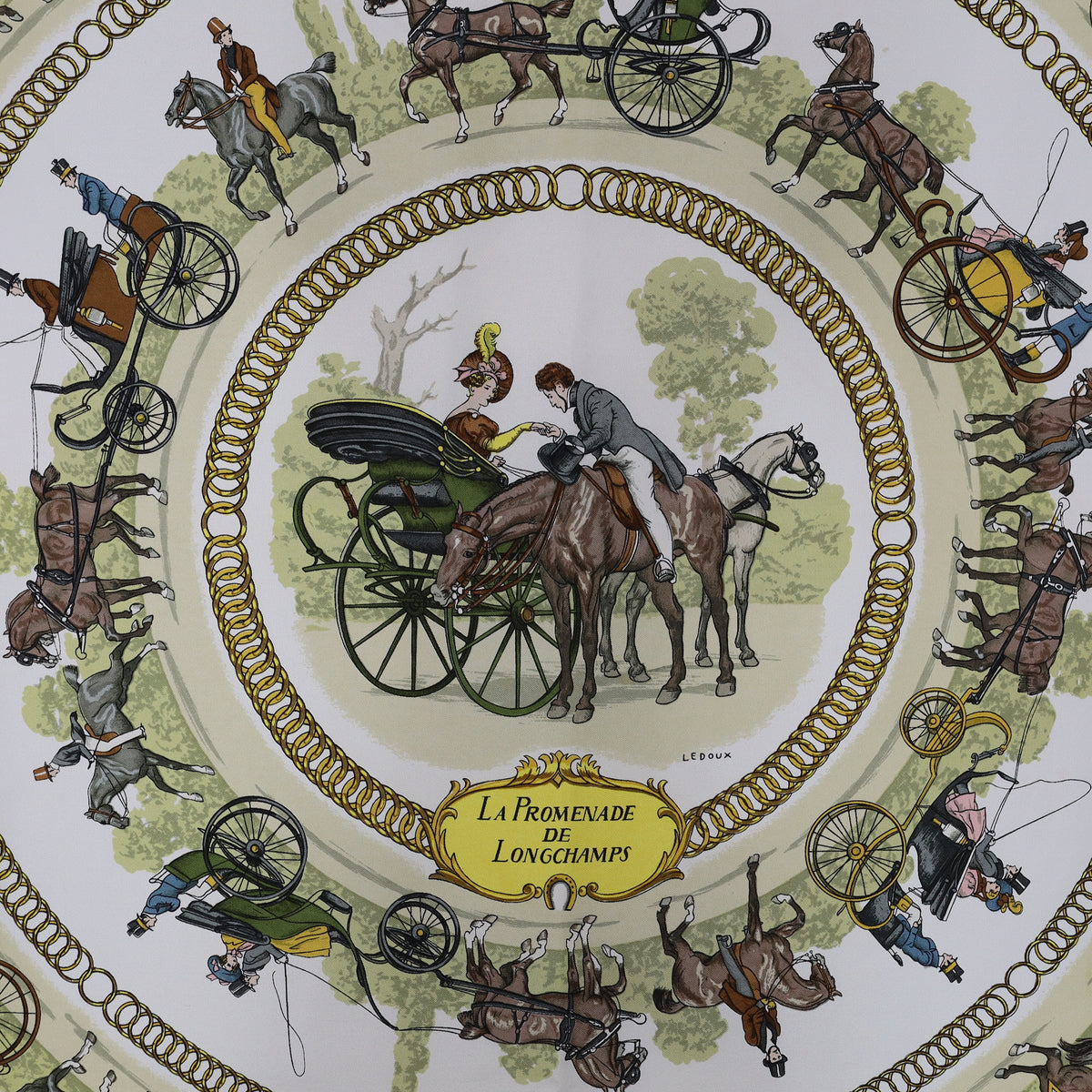Hermès La Promenade de Longchamps Silk Scarf