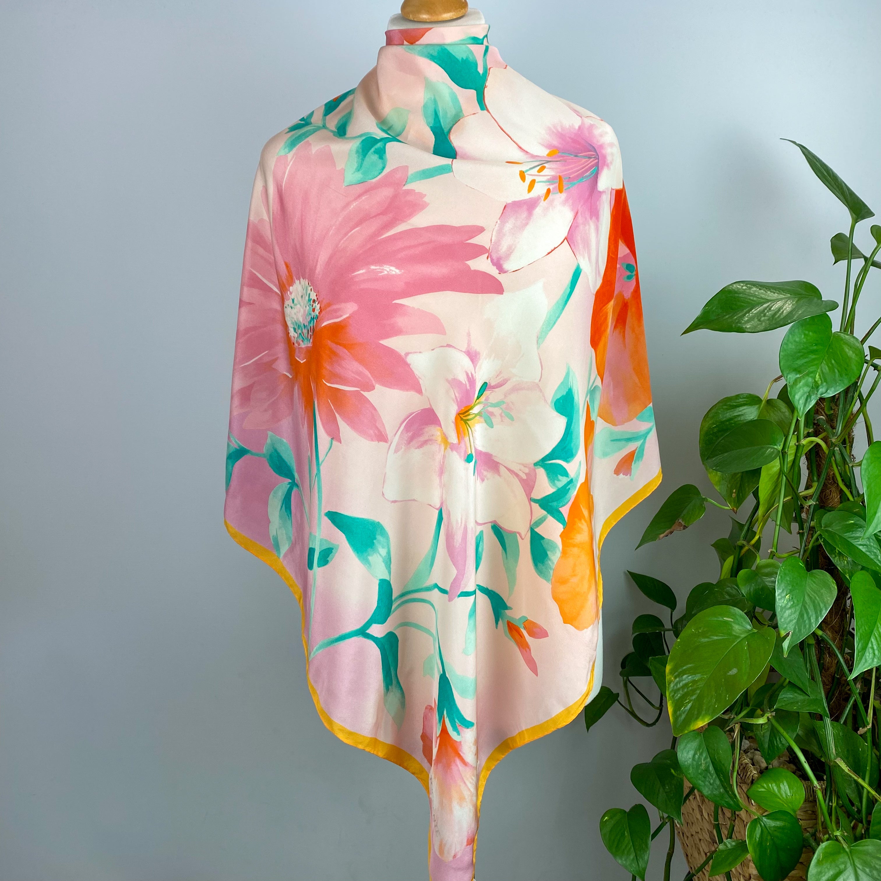 Torrente Floral French Silk Scarf