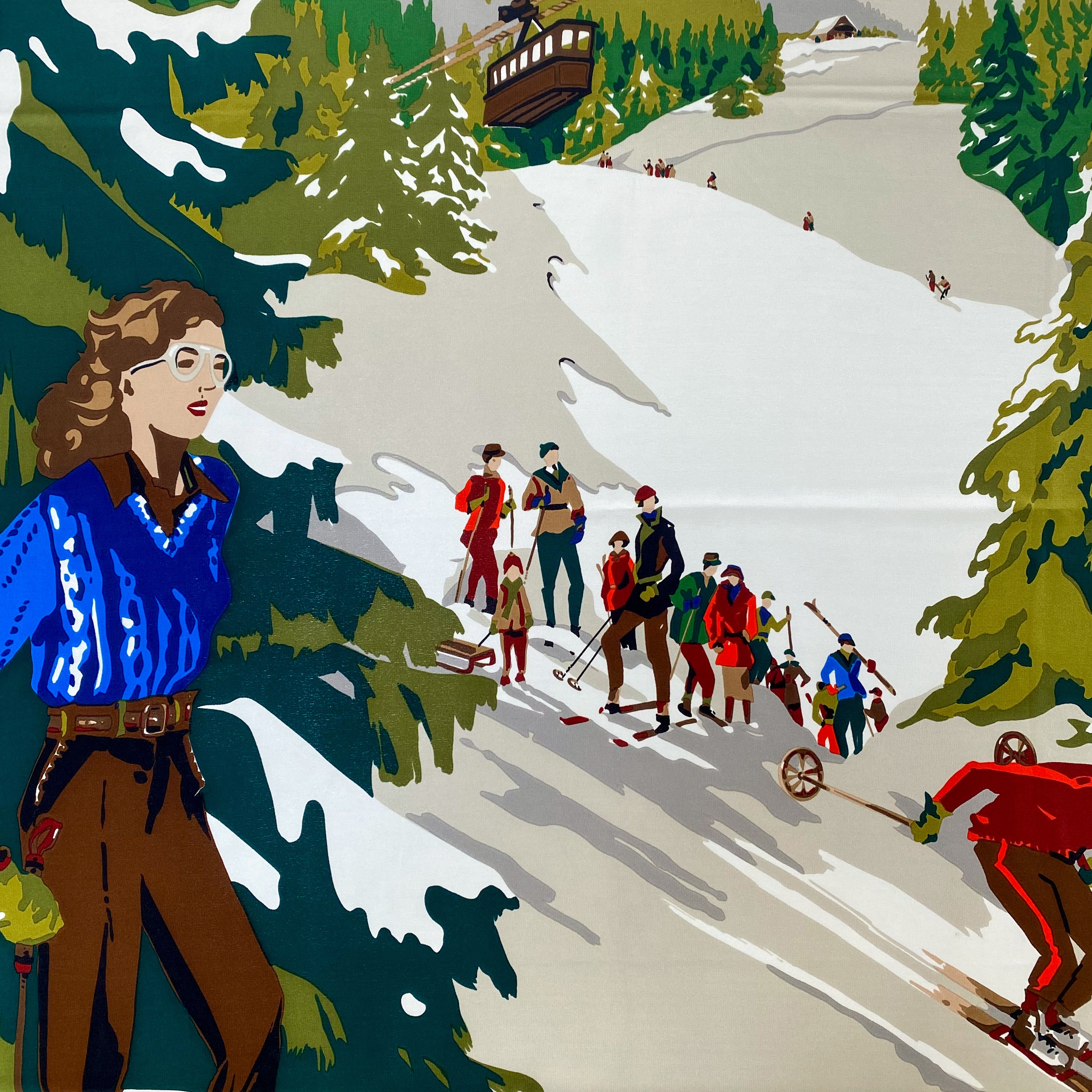 Chopard Winter Ski Designer Silk Scarf