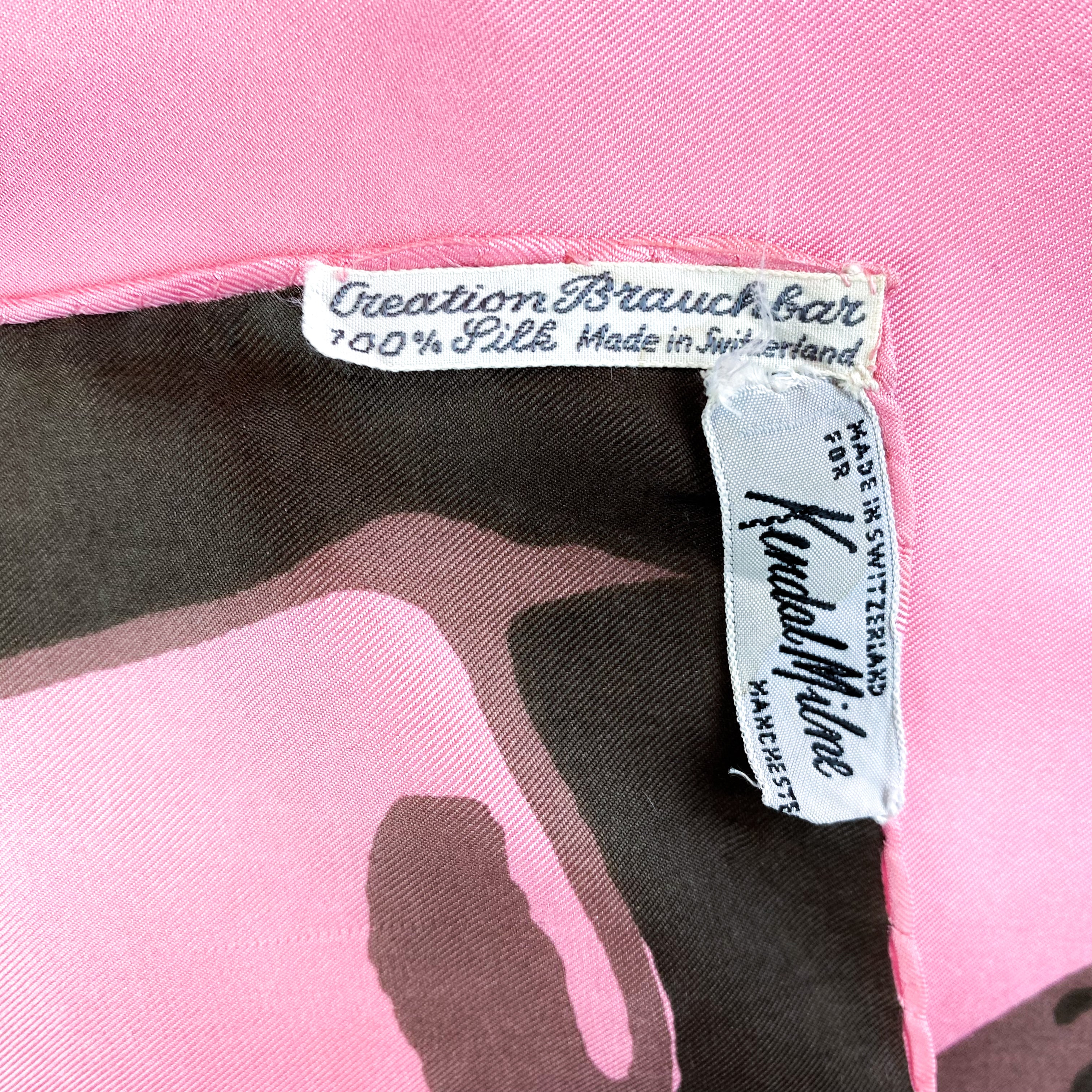 1970s Abstract Vintage Silk Scarf