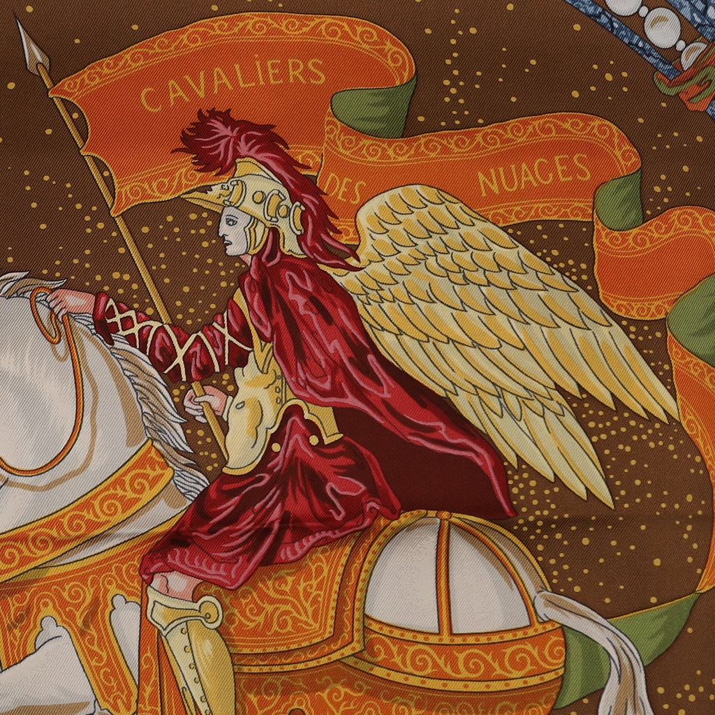 Brand New Boxed Hermès Cavaliers des Nuages Silk Scarf Quite Rare