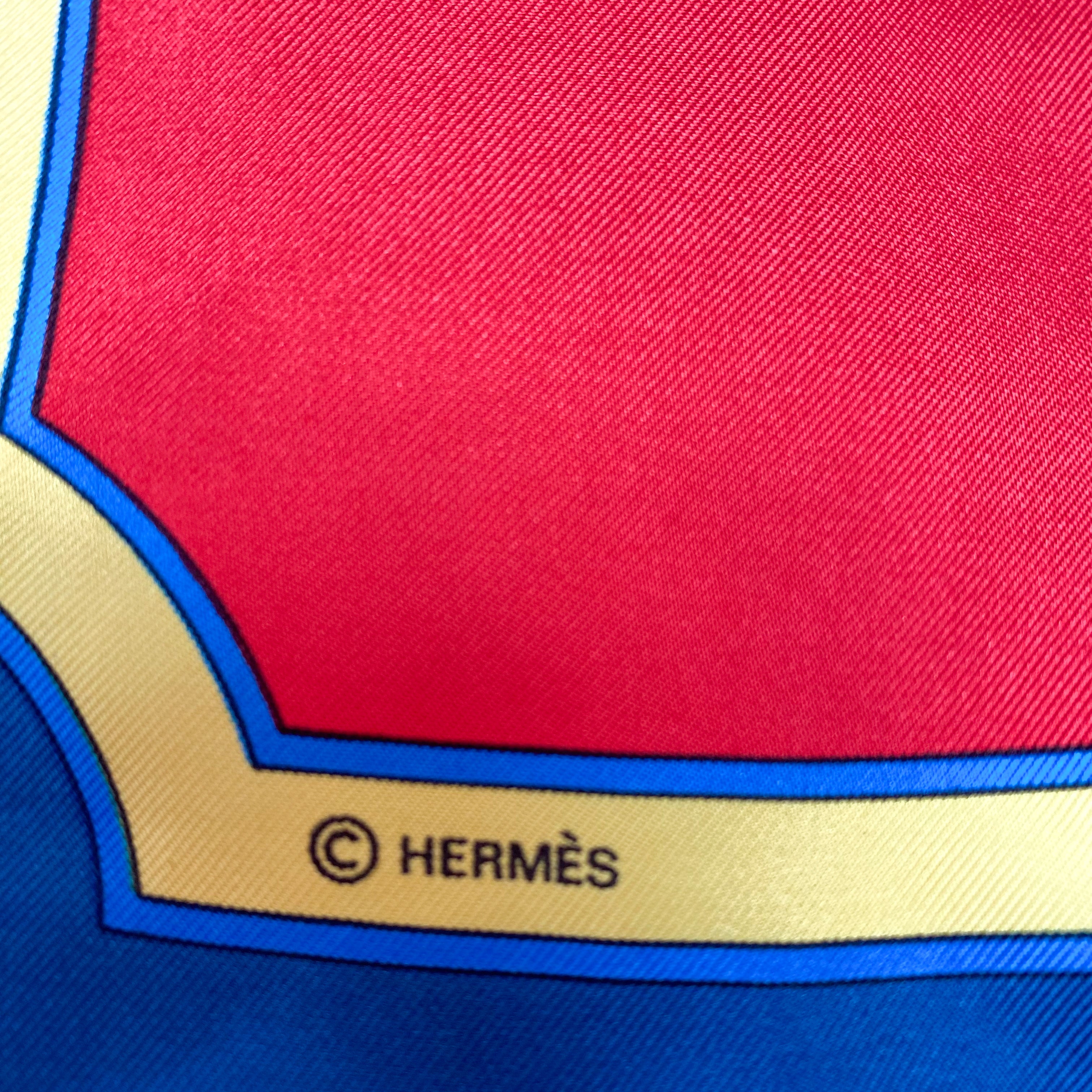 Boxed Hermès Carrousel Silk Scarf
