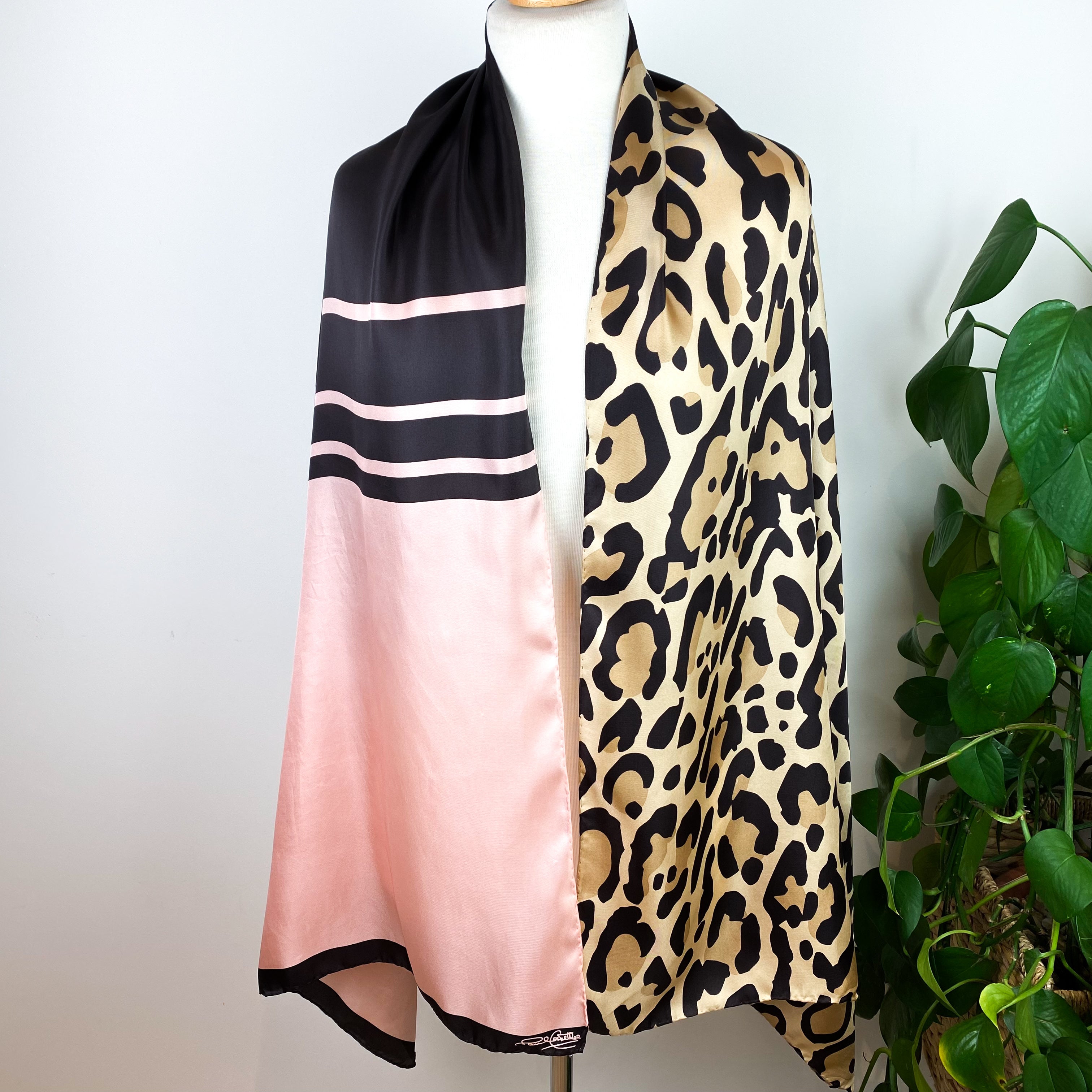 Animal Print Paul Costelloe Wrap Style Silk Scarf