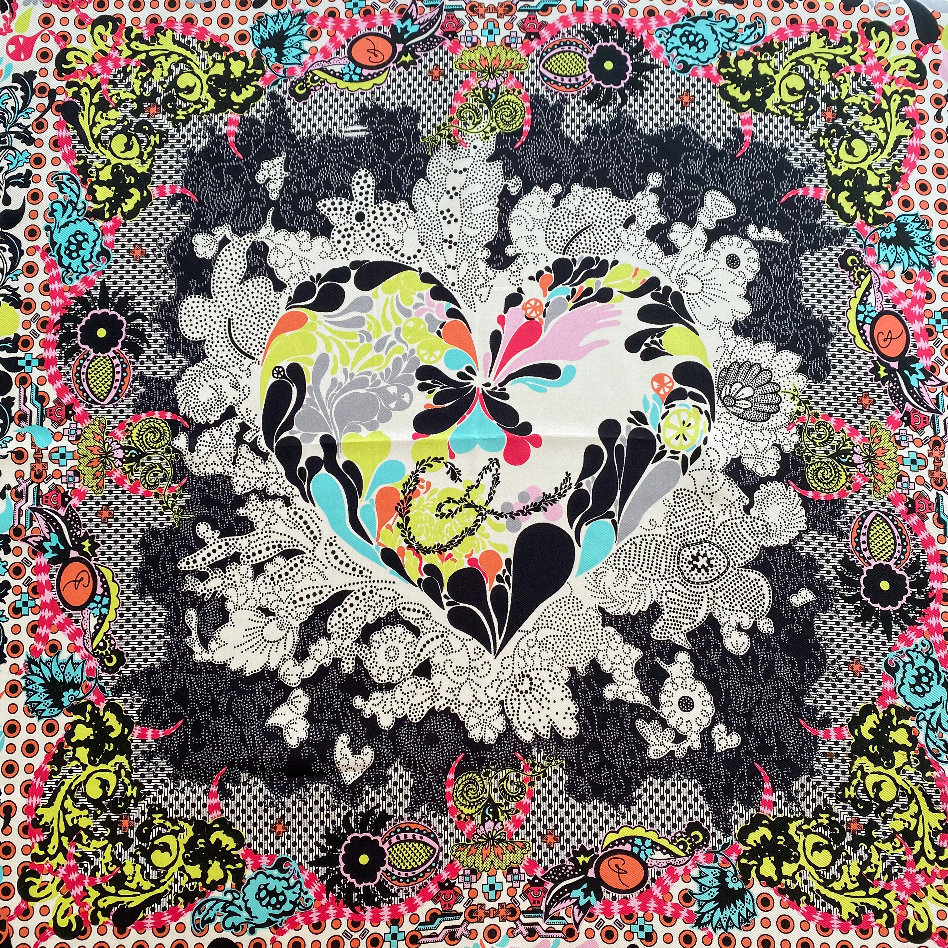 Immaculate Christian Lacroix Colourful Silk Scarf