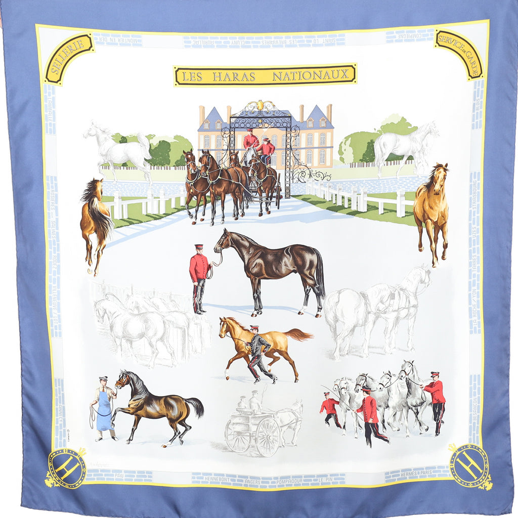 Hermès Les Haras Nationaux Vintage Silk Scarf