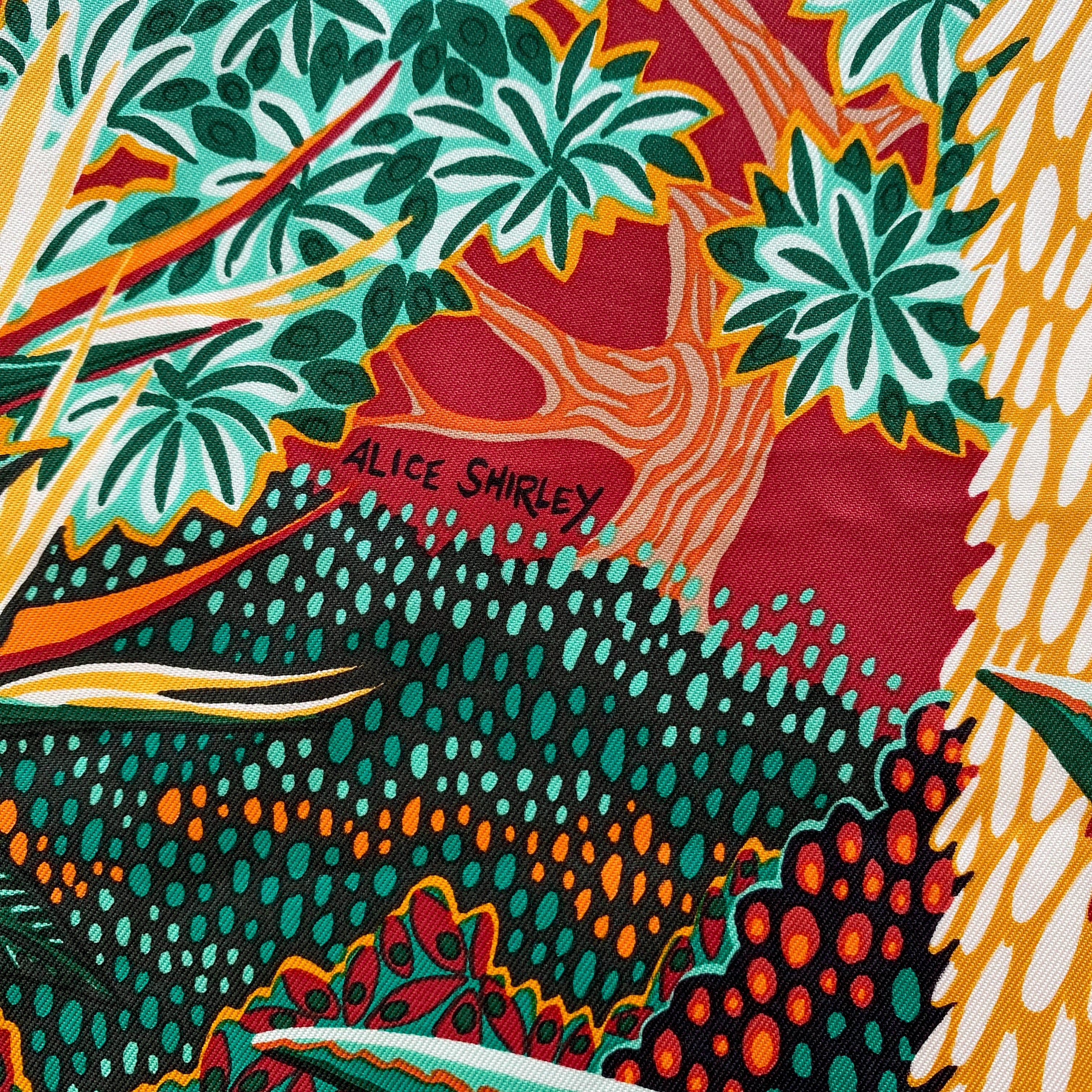 Pristine Boxed Hermès Mountain Zebra Silk Scarf