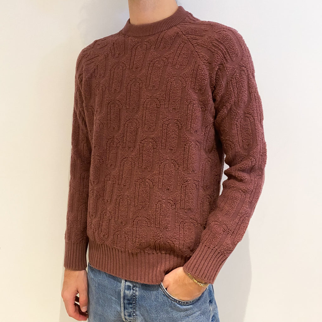 Men’s Brand New Scottish Twilight Lavender Fleece Knit Crew Neck Jumper Large