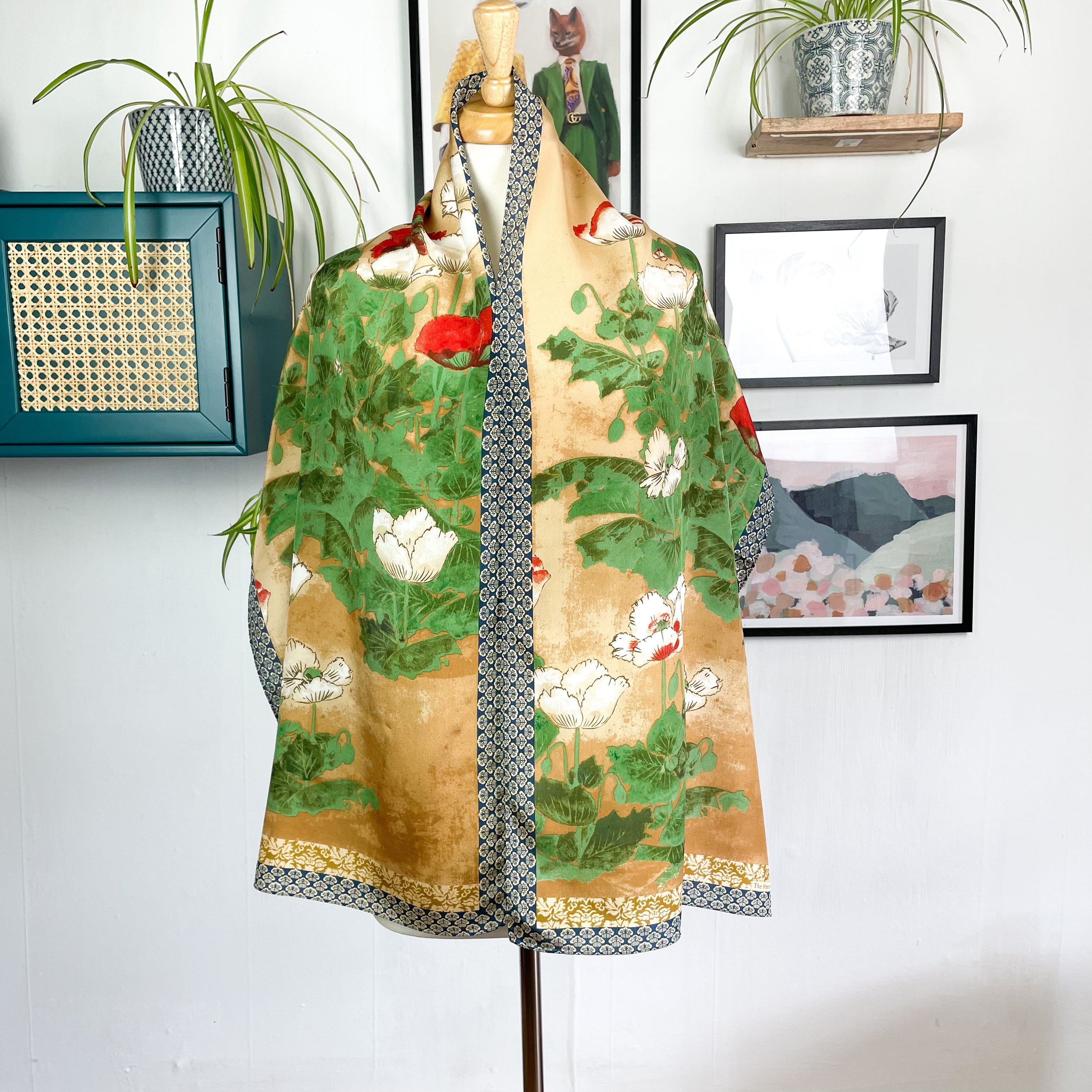 Brand New Museum of Art Floral Silk Scarf