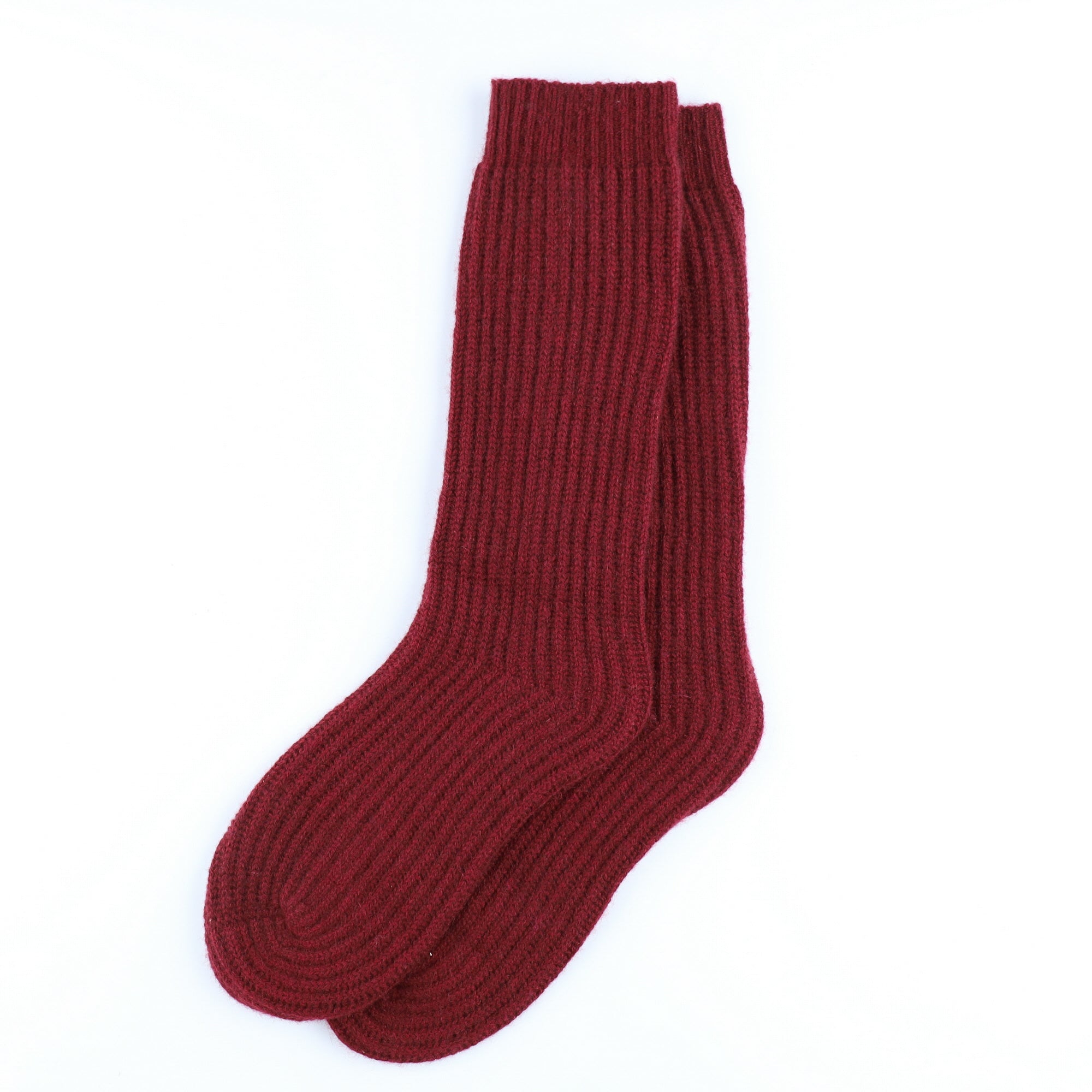 Brand New Scottish Wine Red Luxury Cashmere Bed Socks
