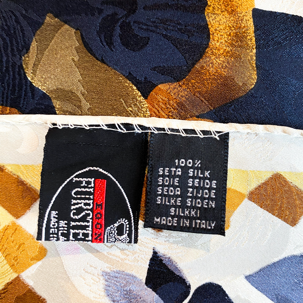 1970s Egon Furstenberg Vintage Silk Scarf
