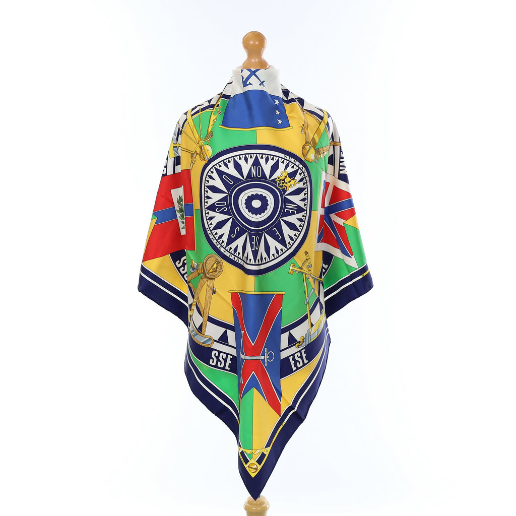 Hermès Sextants Silk Scarf