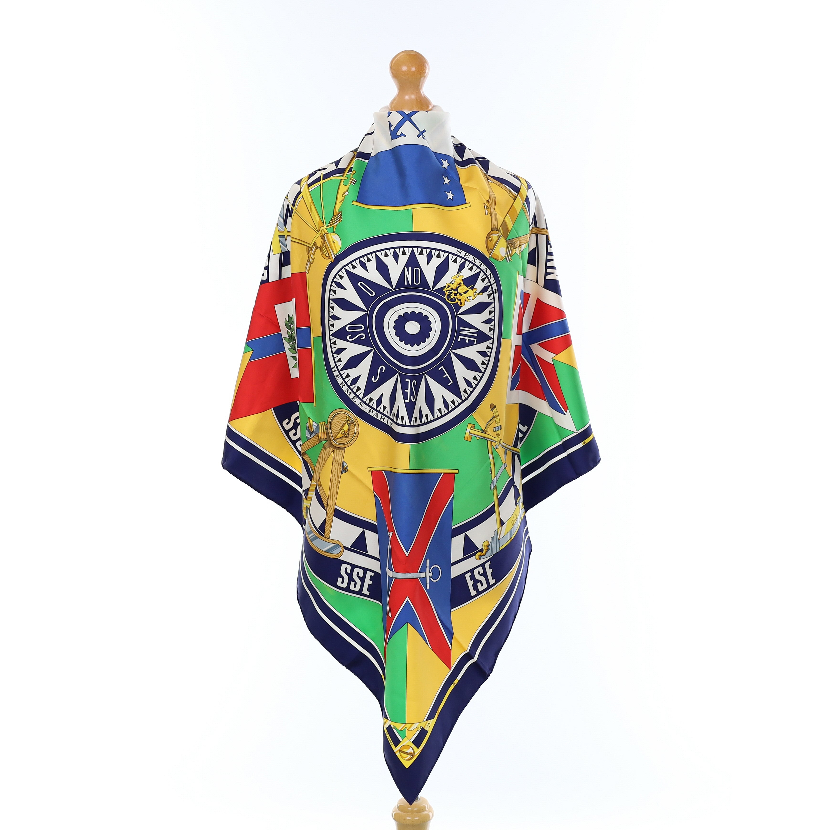 Hermès Sextants Silk Scarf