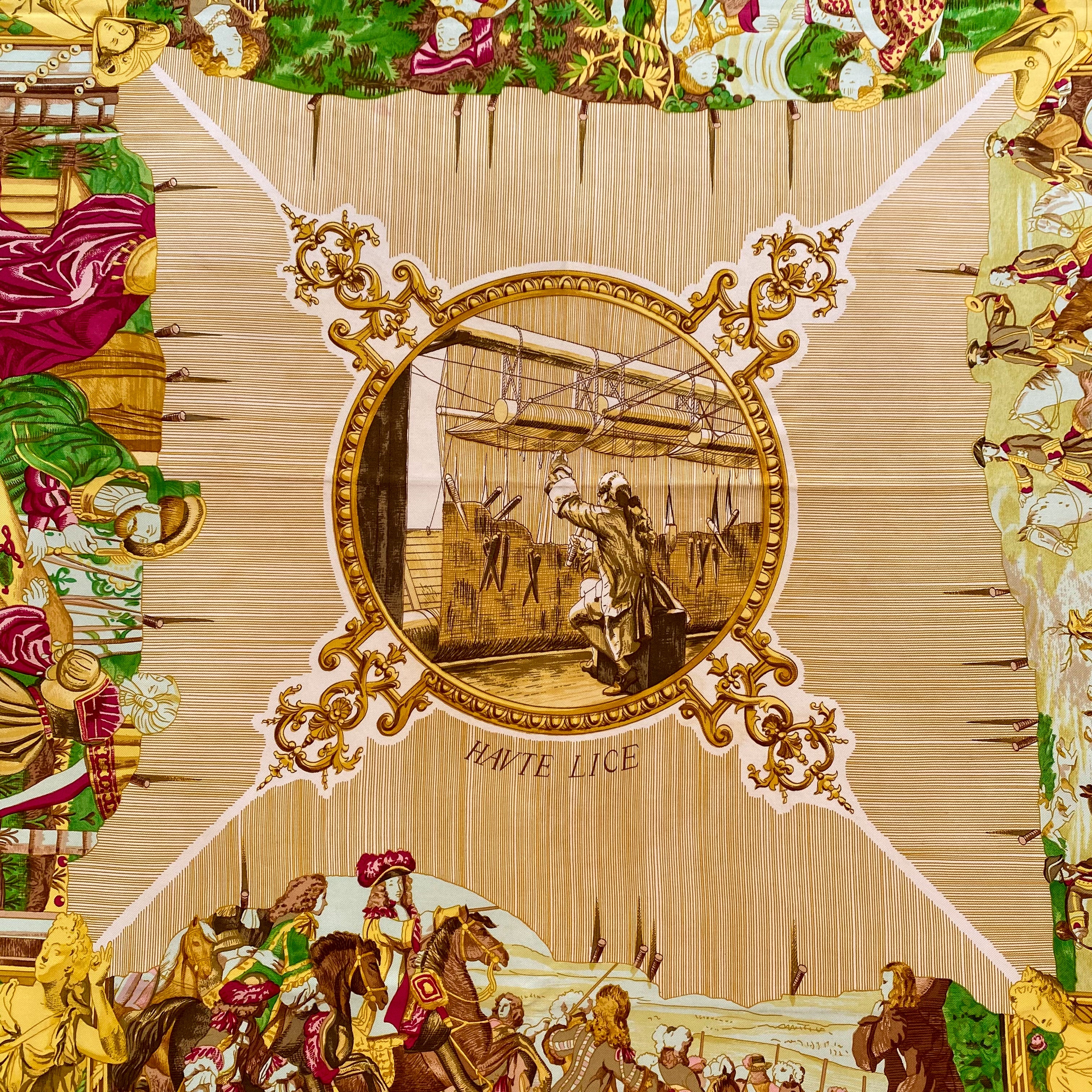 Hermès Haute Lice Designer Silk Scarf