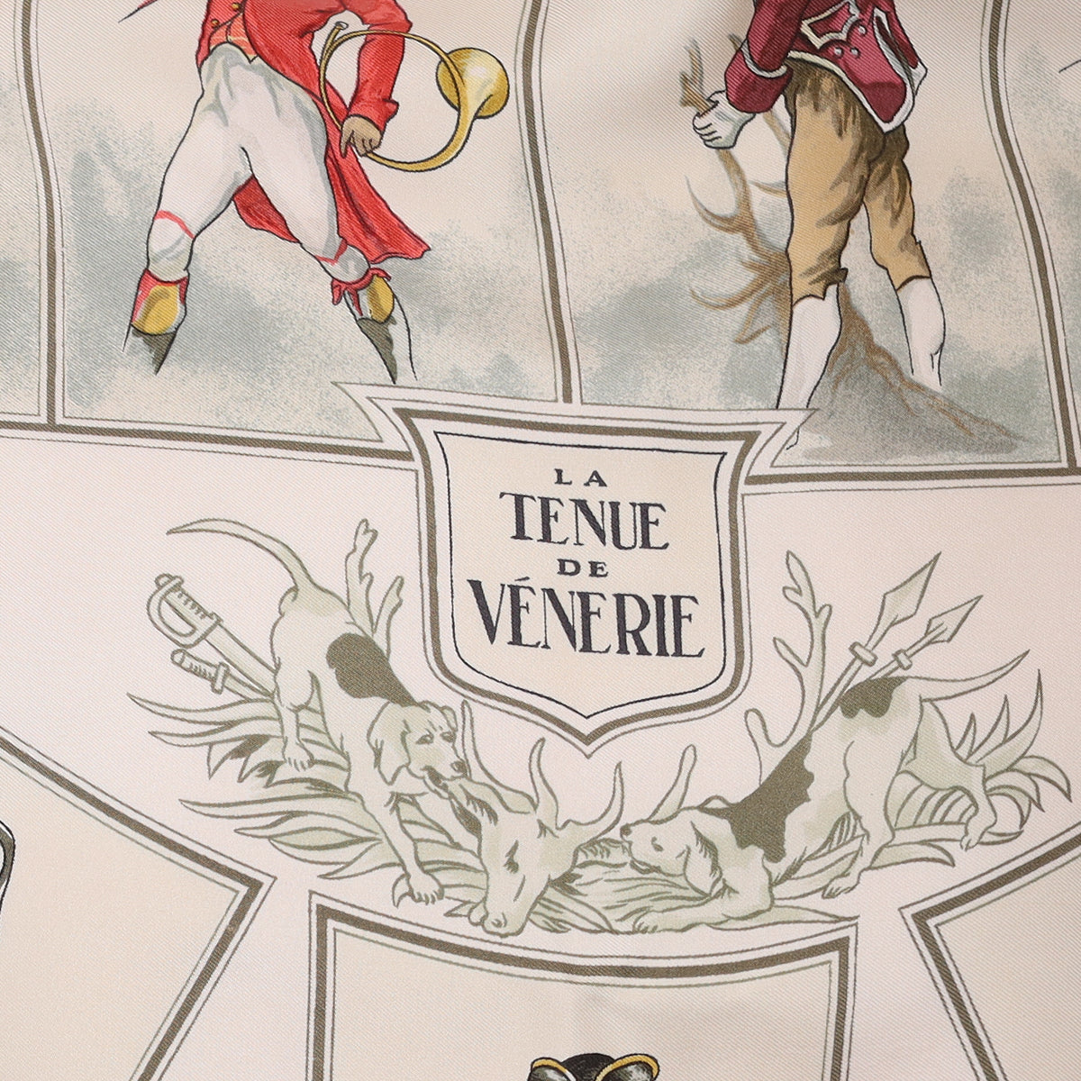 Rare Hermès La Tenue de Vénerie Silk Scarf