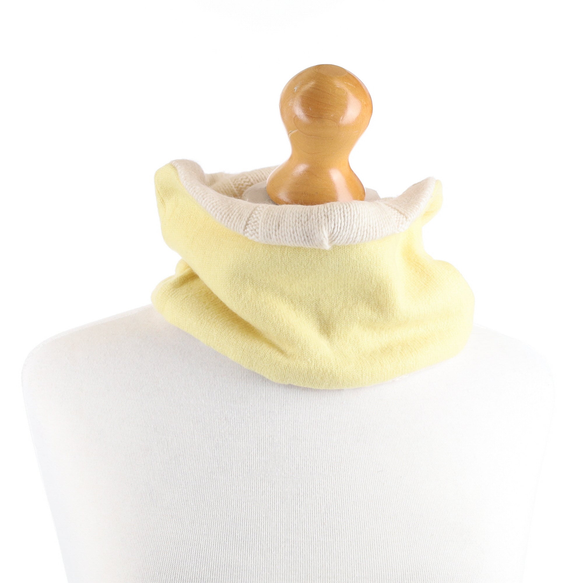 Cream Cable and Yellow Chunky Neck Warmer