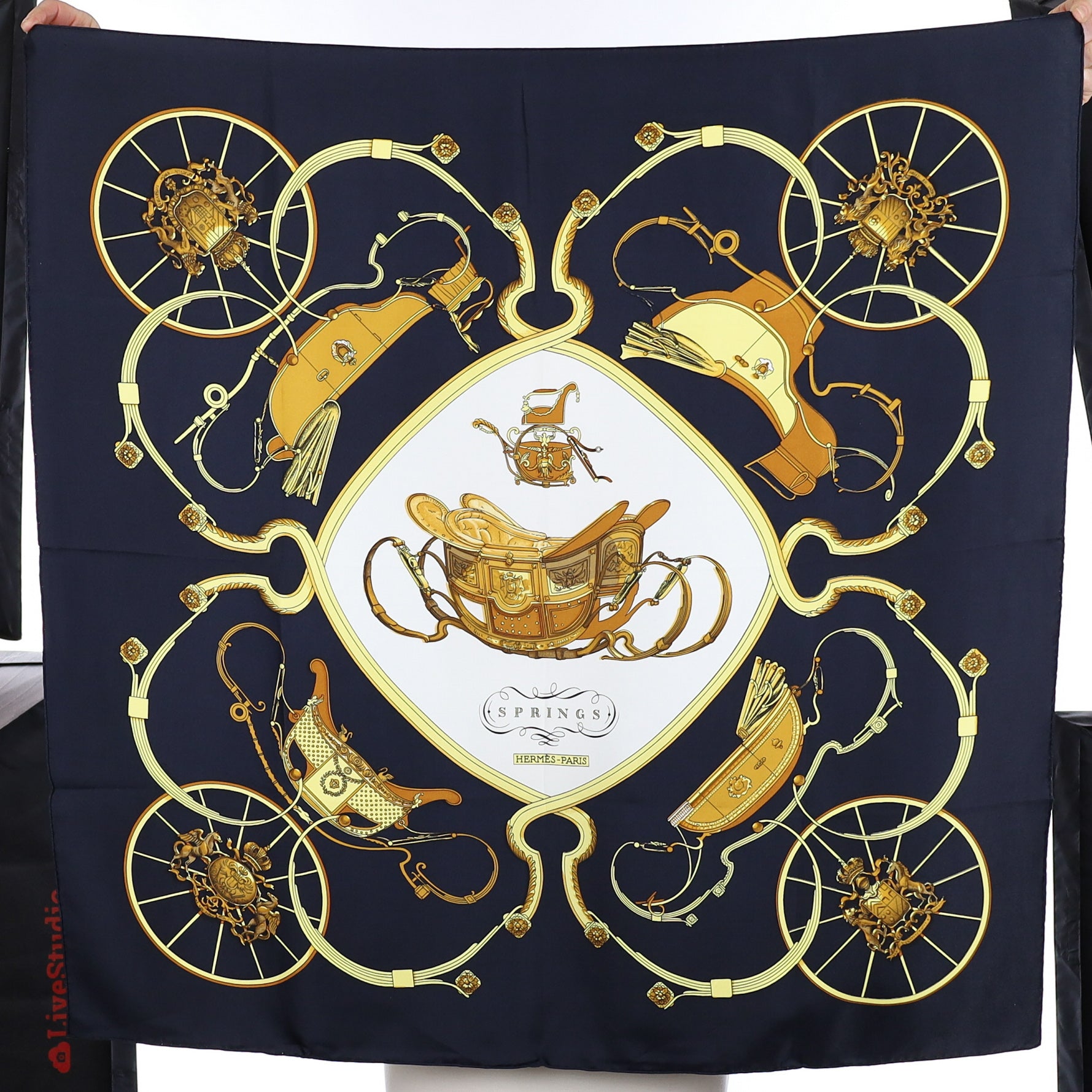 Hermès Springs Silk Scarf