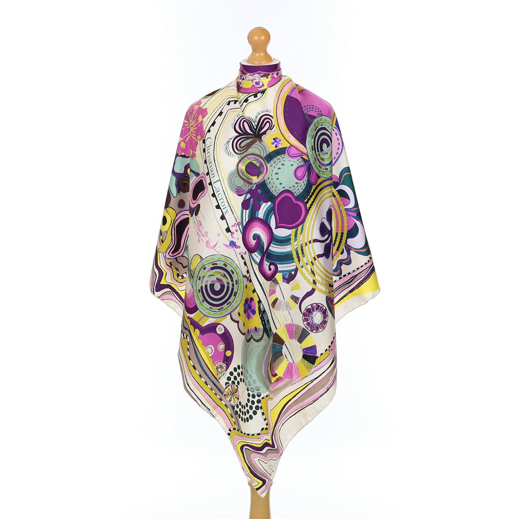 Immaculate Christian Lacroix Multicoloured Silk Scarf