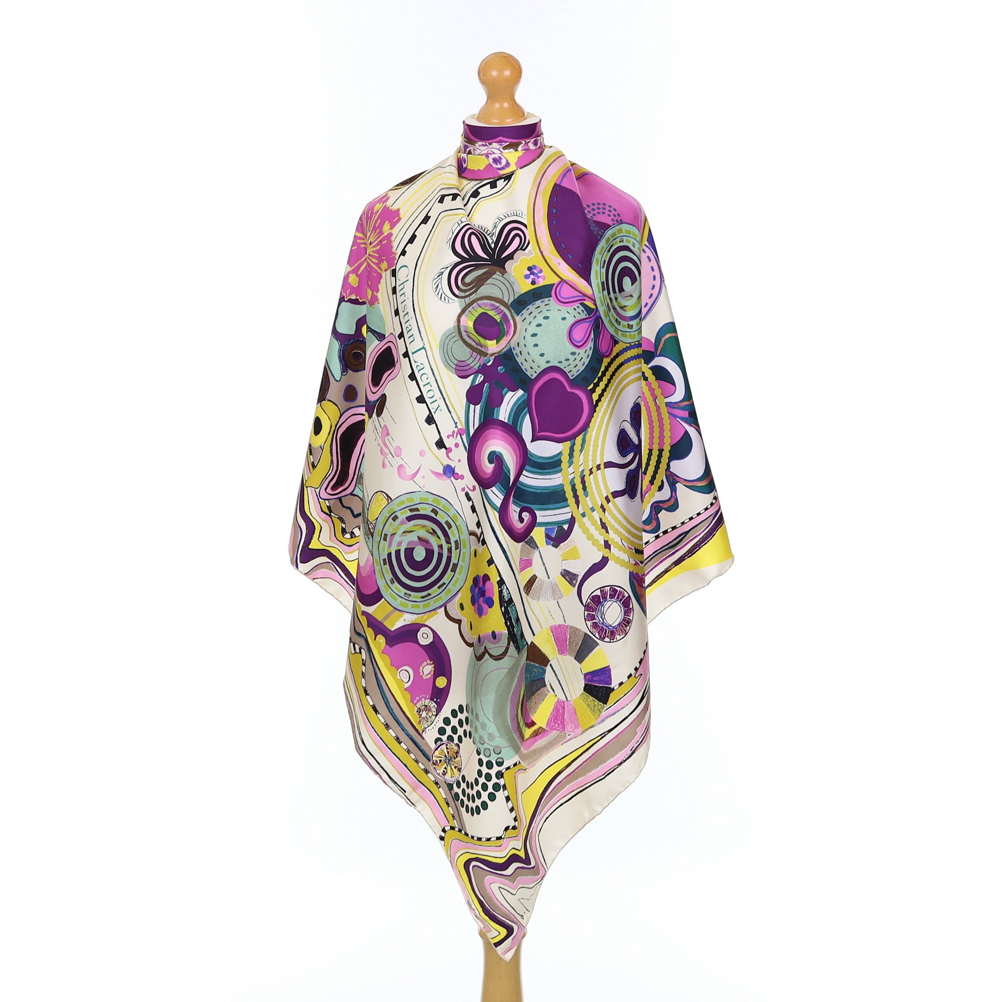 Immaculate Christian Lacroix Multicoloured Silk Scarf