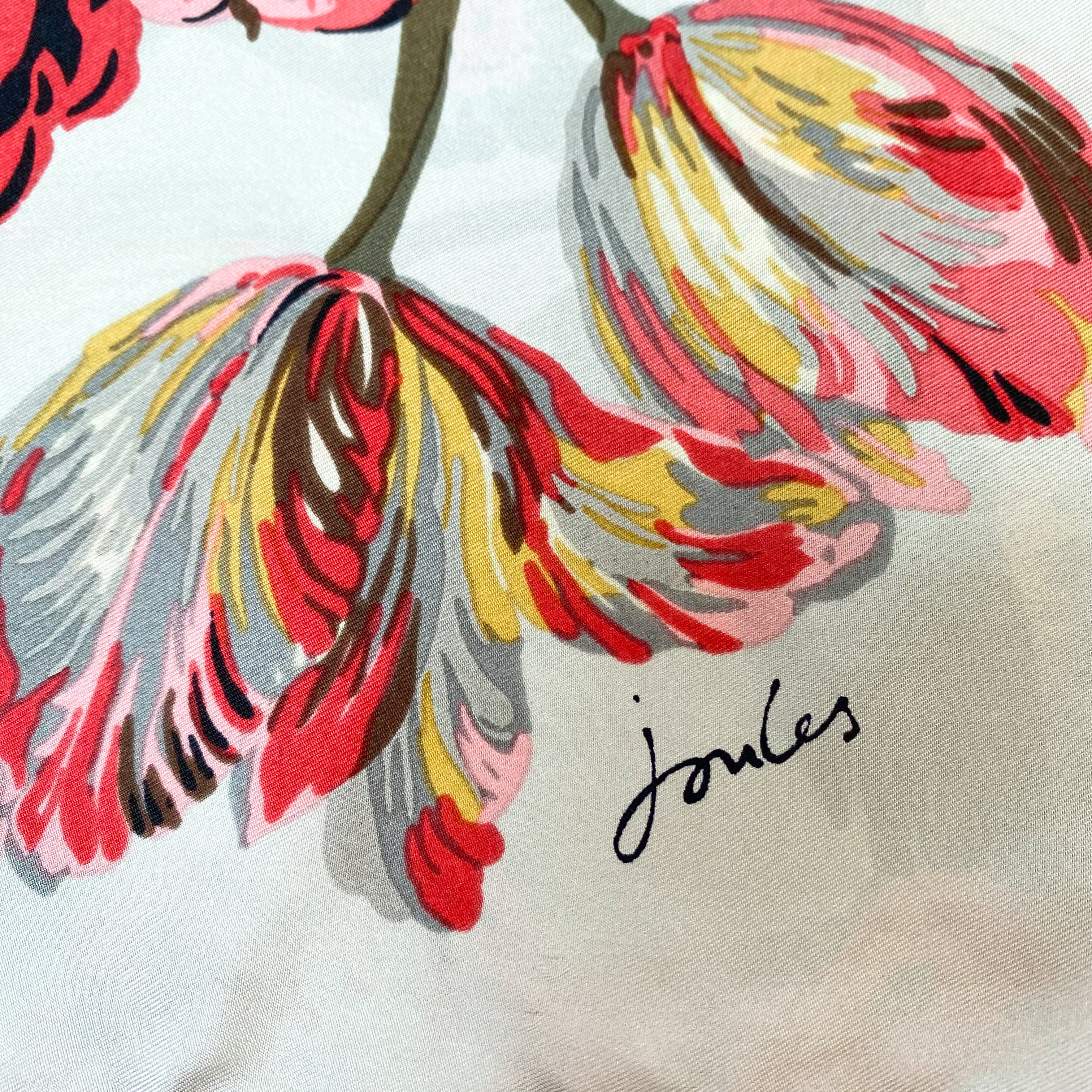 Joules Floral Silk Scarf