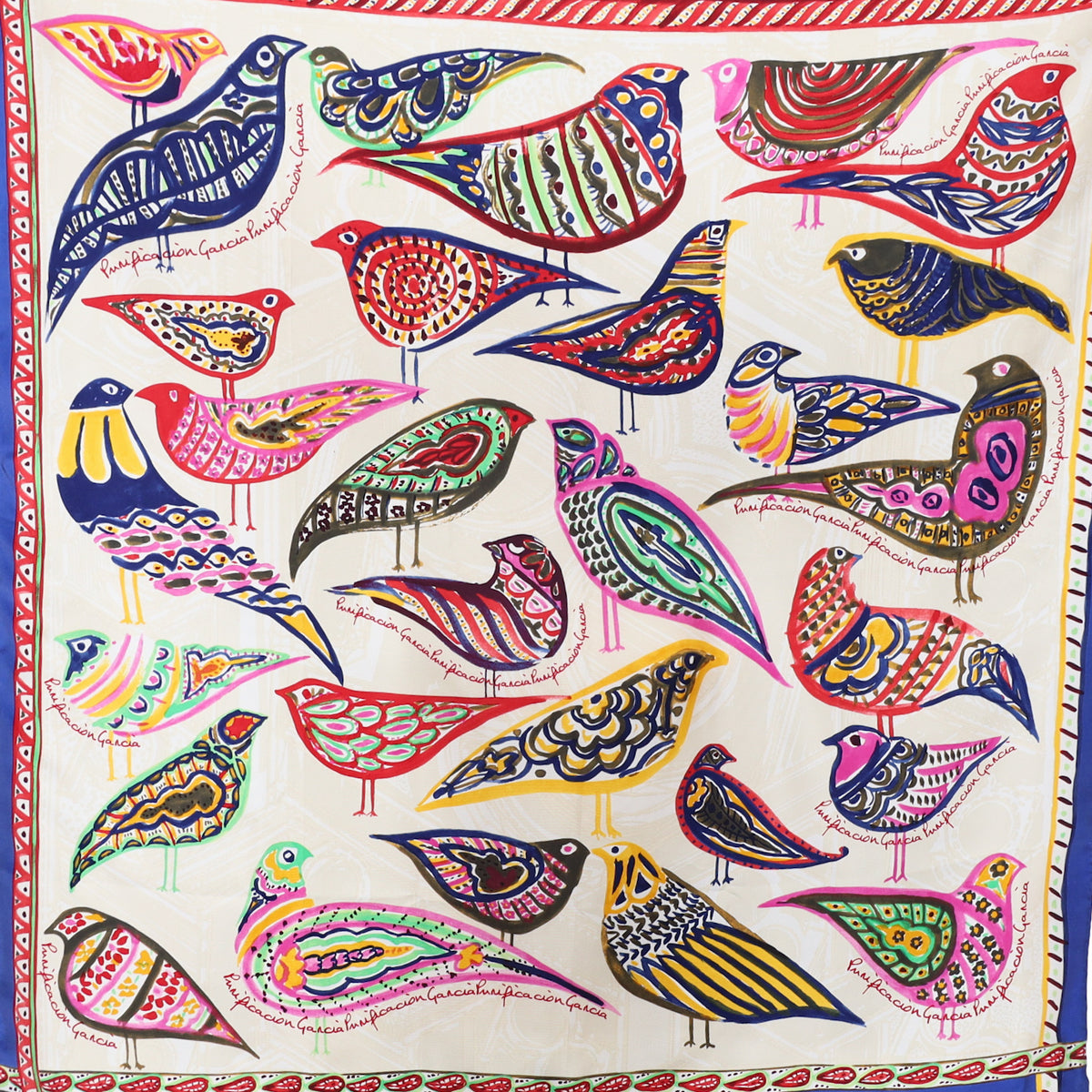 Brand New Purification Garcia Bird Design Boxed Silk Scarf