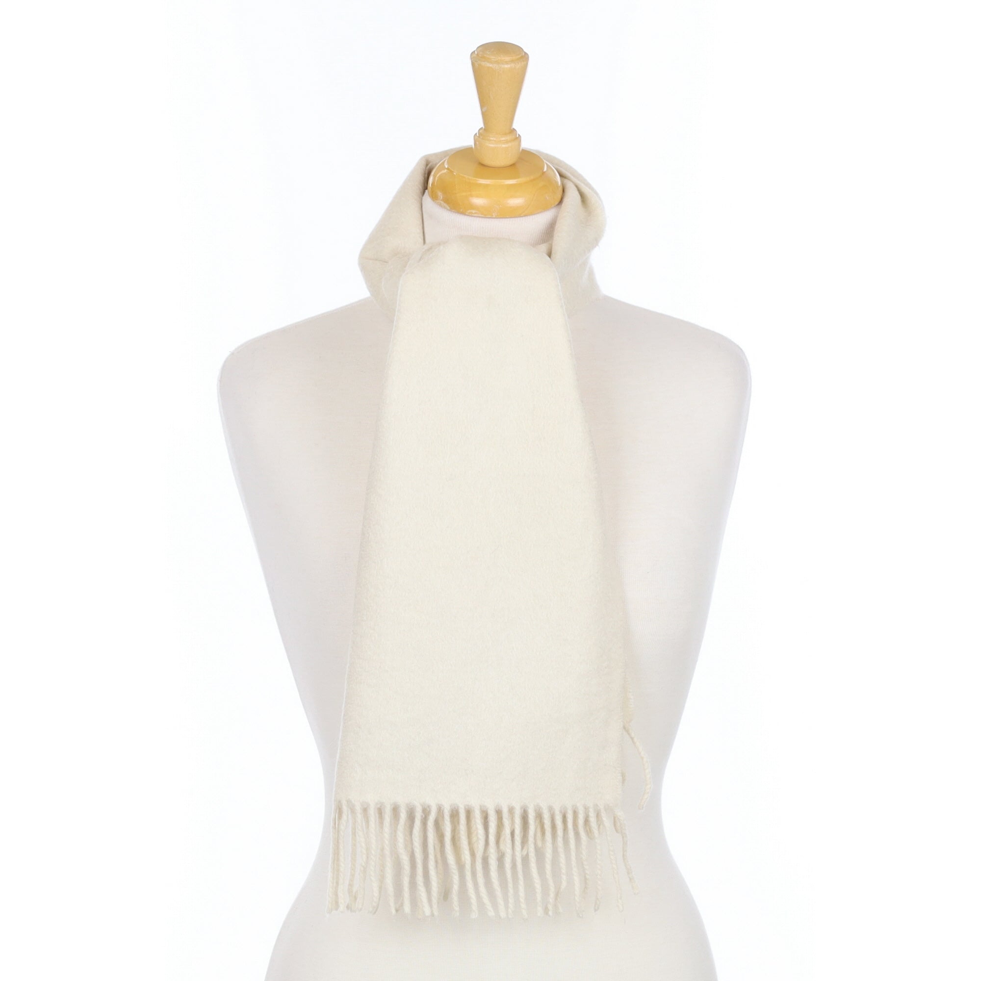 Ivory Cashmere Woven Scarf
