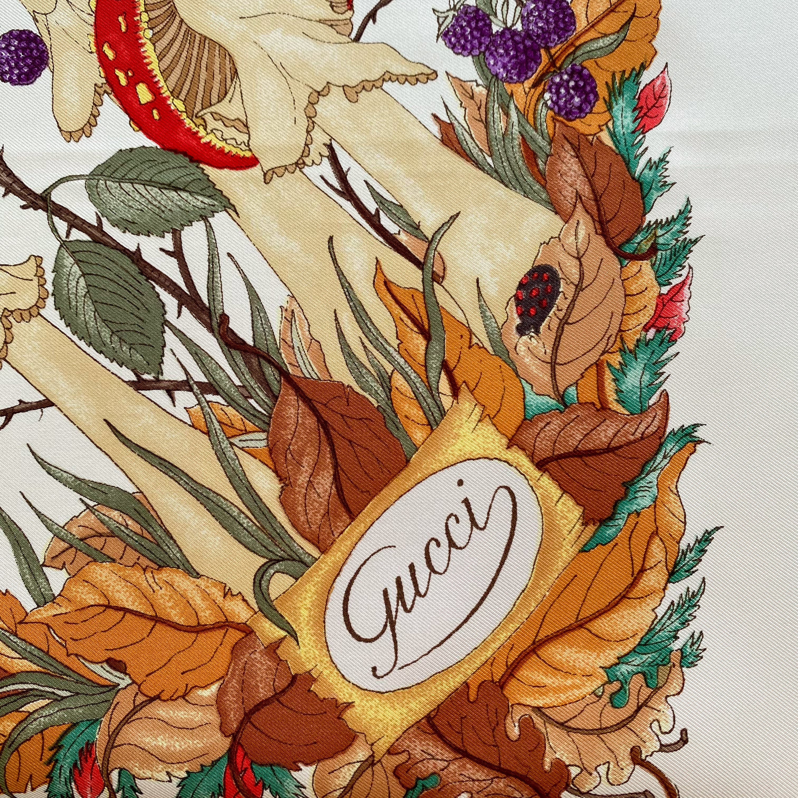 Gucci Floral Vintage Silk Scarf