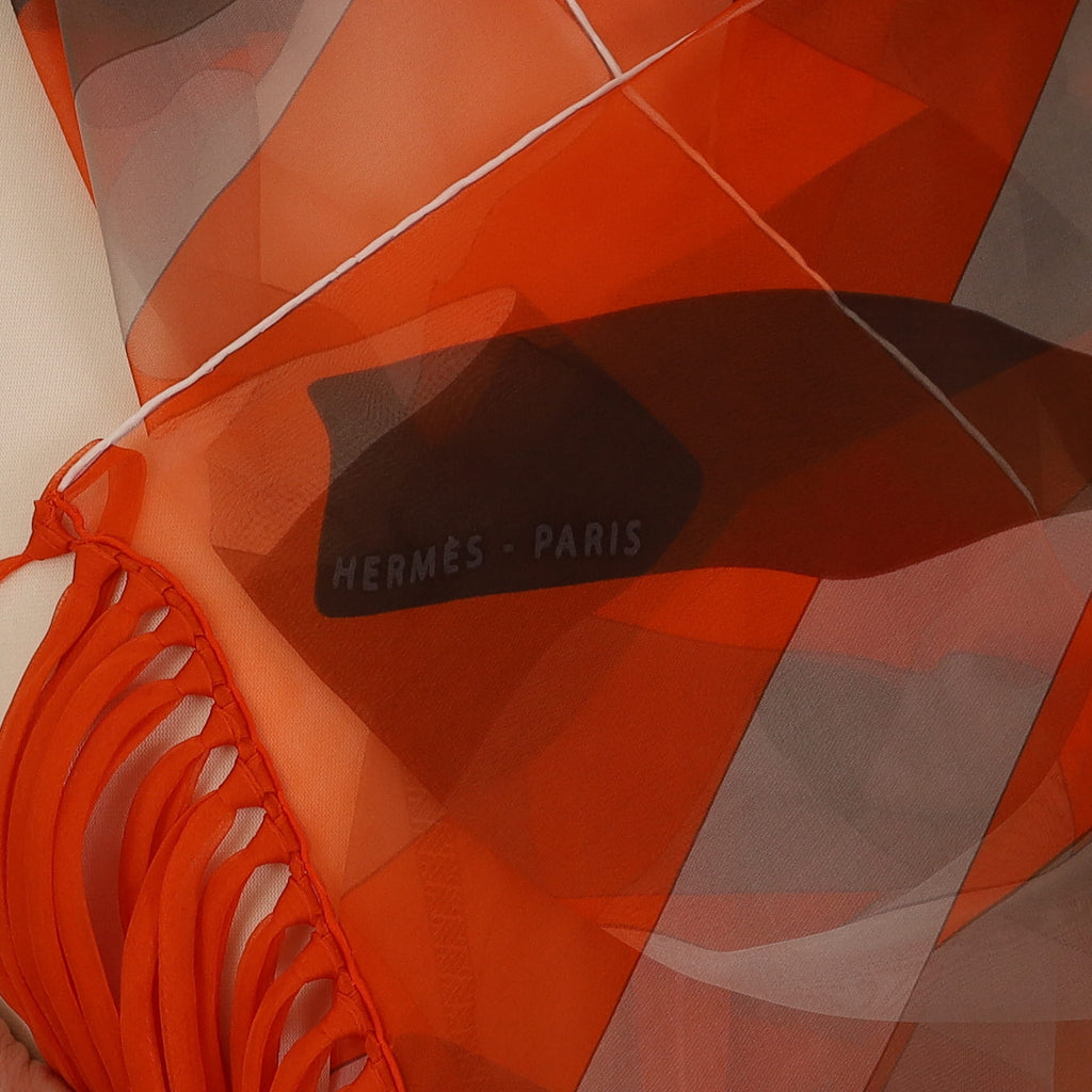 Hermès En Duo Silk Mousselline With Tassels