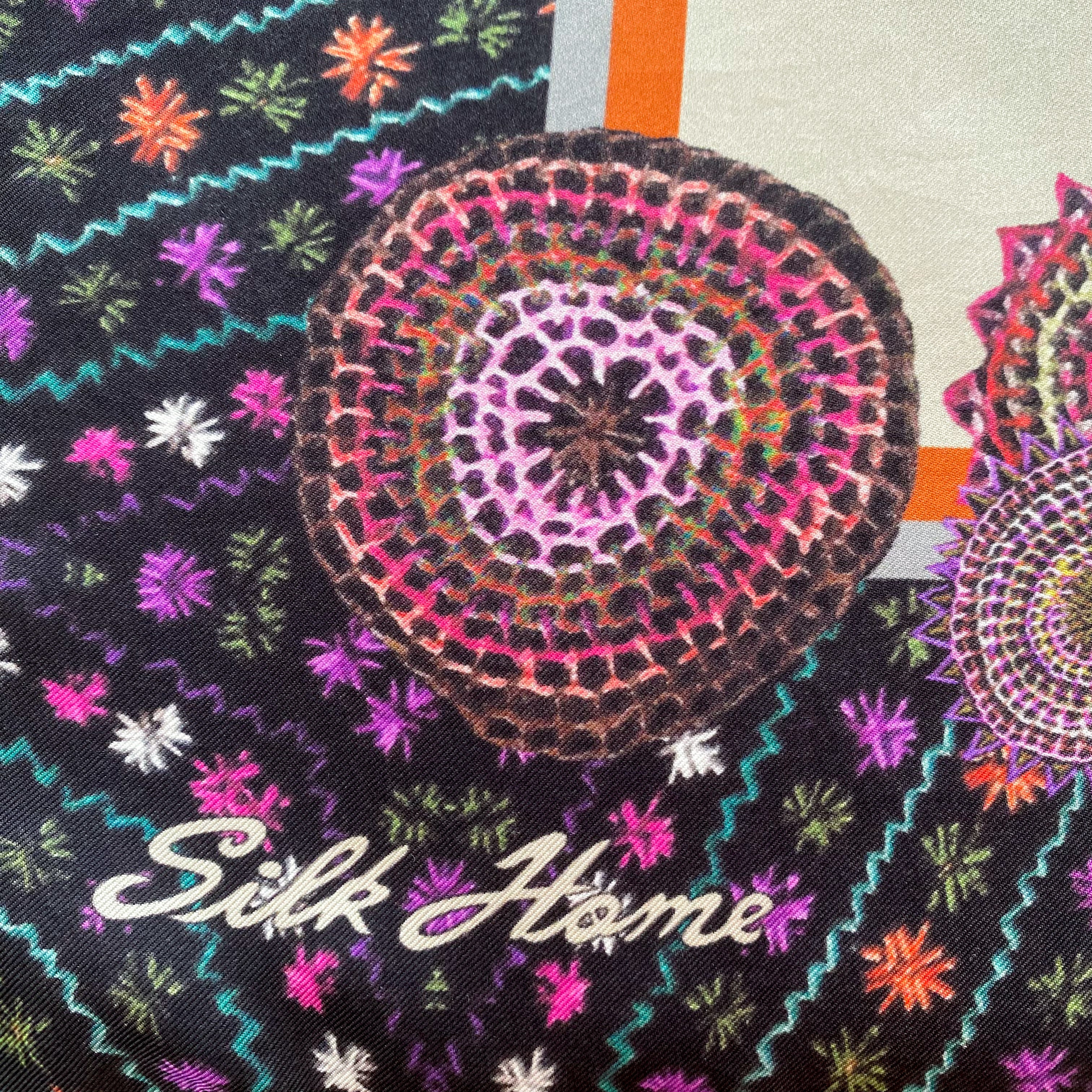 Colourful Printed Pattern Silk Scarf