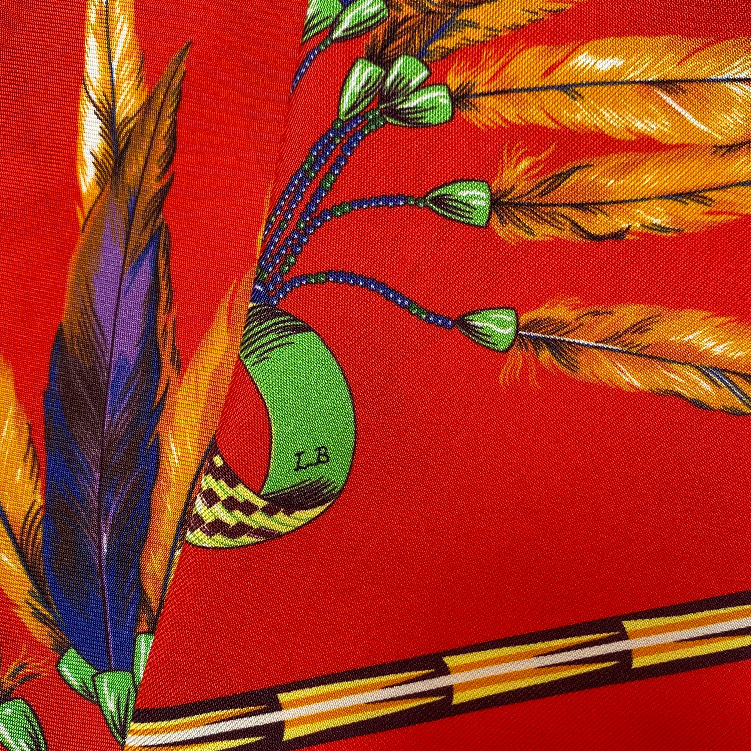 Boxed Hermès Maxi Twilly Brazil Silk Scarf