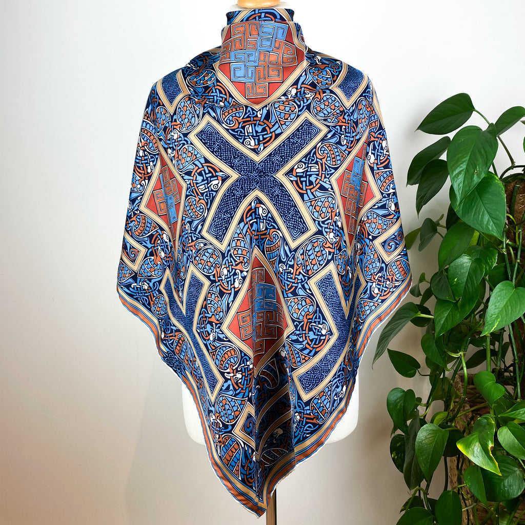 Past Times Large Vintage Silk Scarf