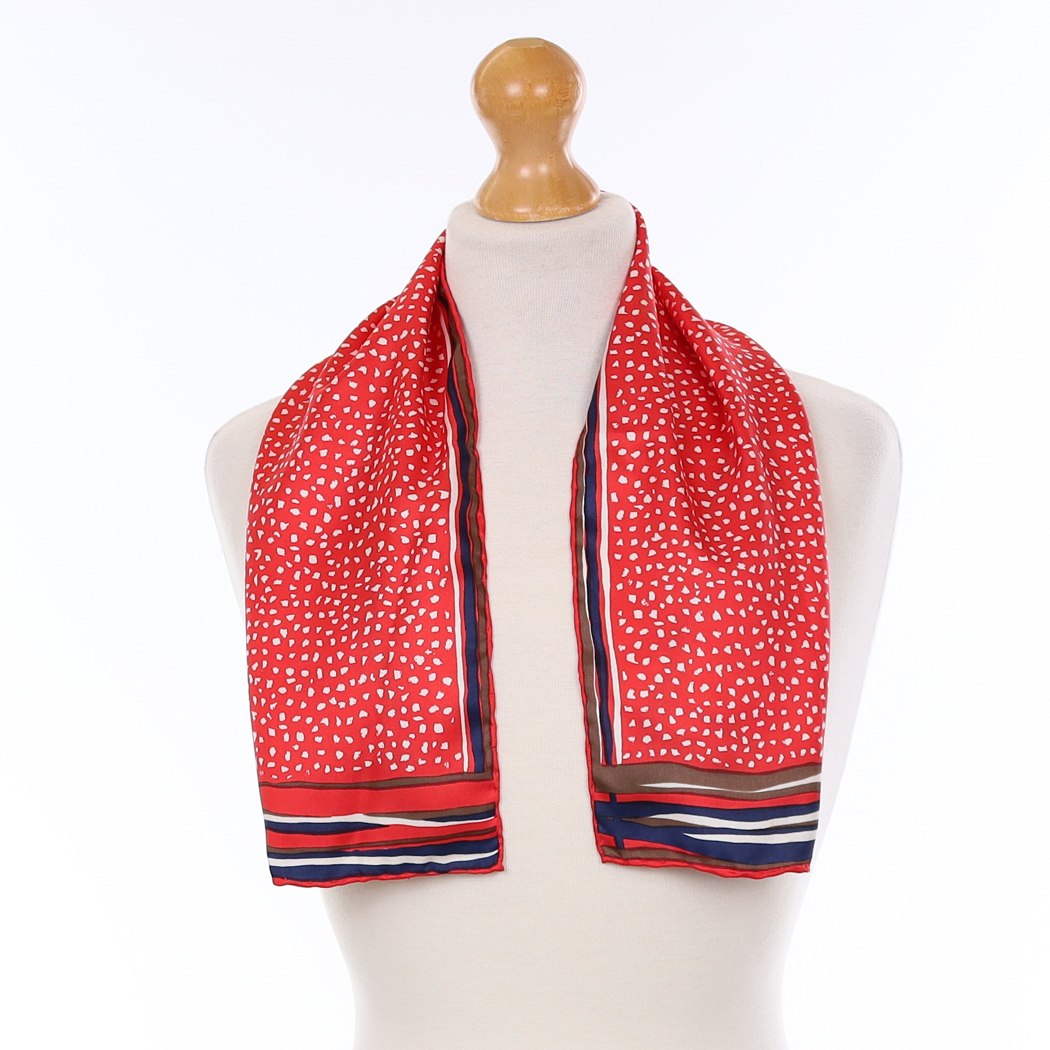 1970’s Richard Allan Red Vintage Silk Scarf