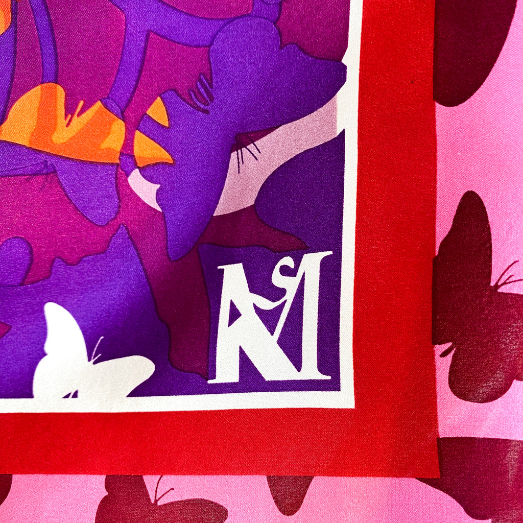 Bright Butterfly Modern Silk Scarf