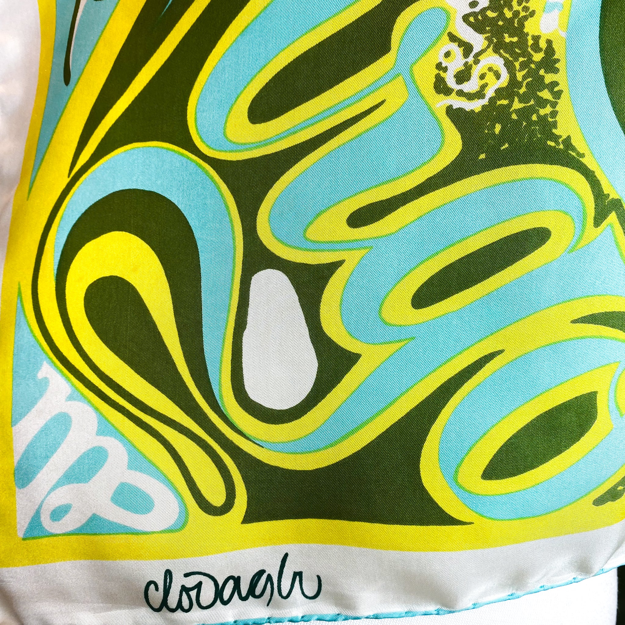 1970’s Abstract Vintage Silk Scarf