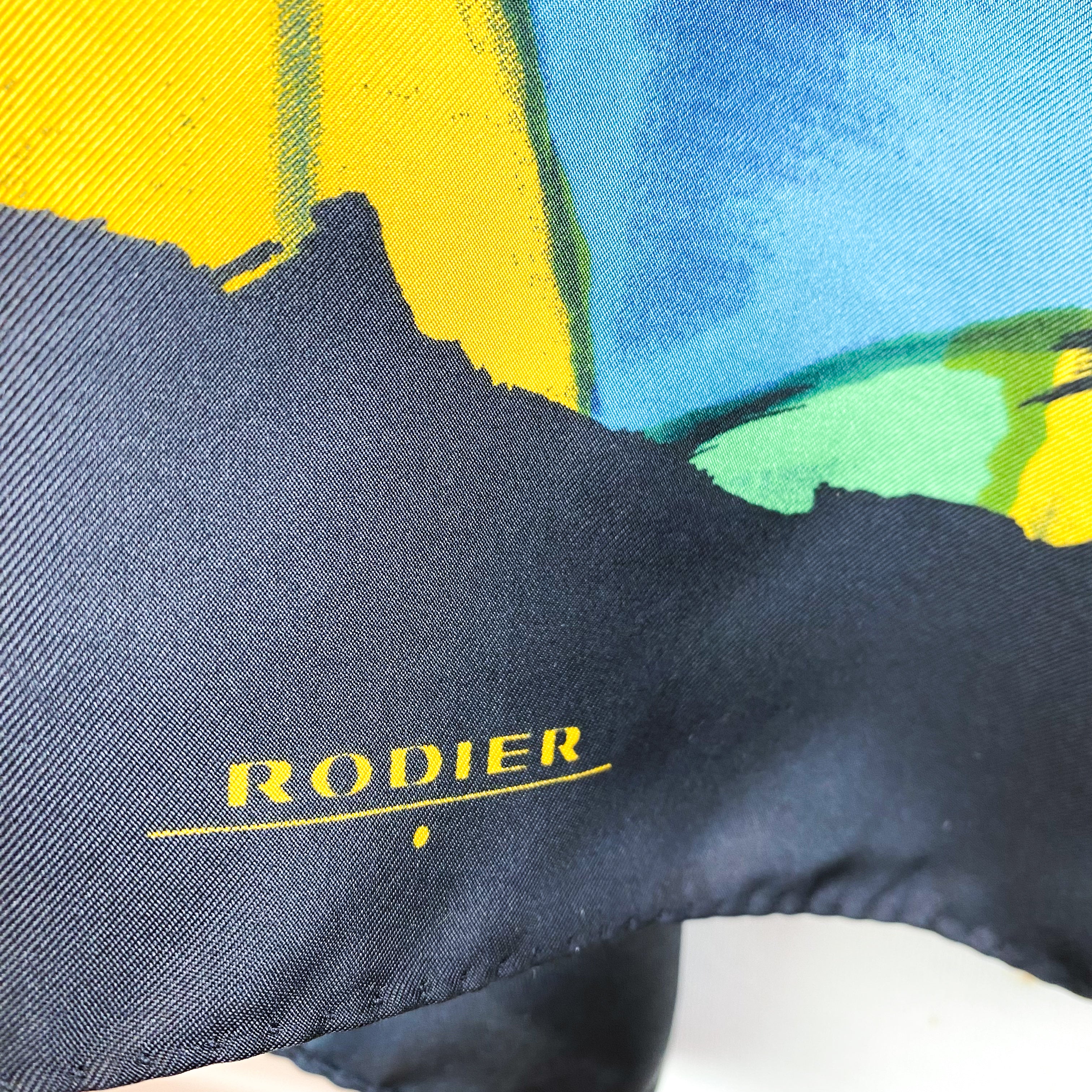 Stunning Rodier Designer Vintage Silk Scarf