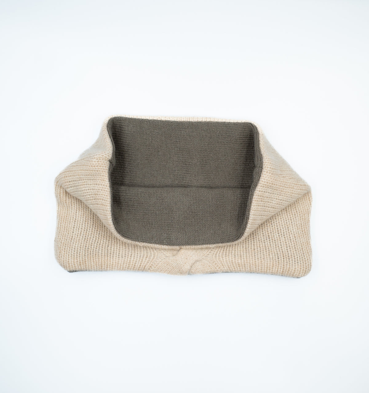 Pale Oatmeal and Khaki Neck Warmer