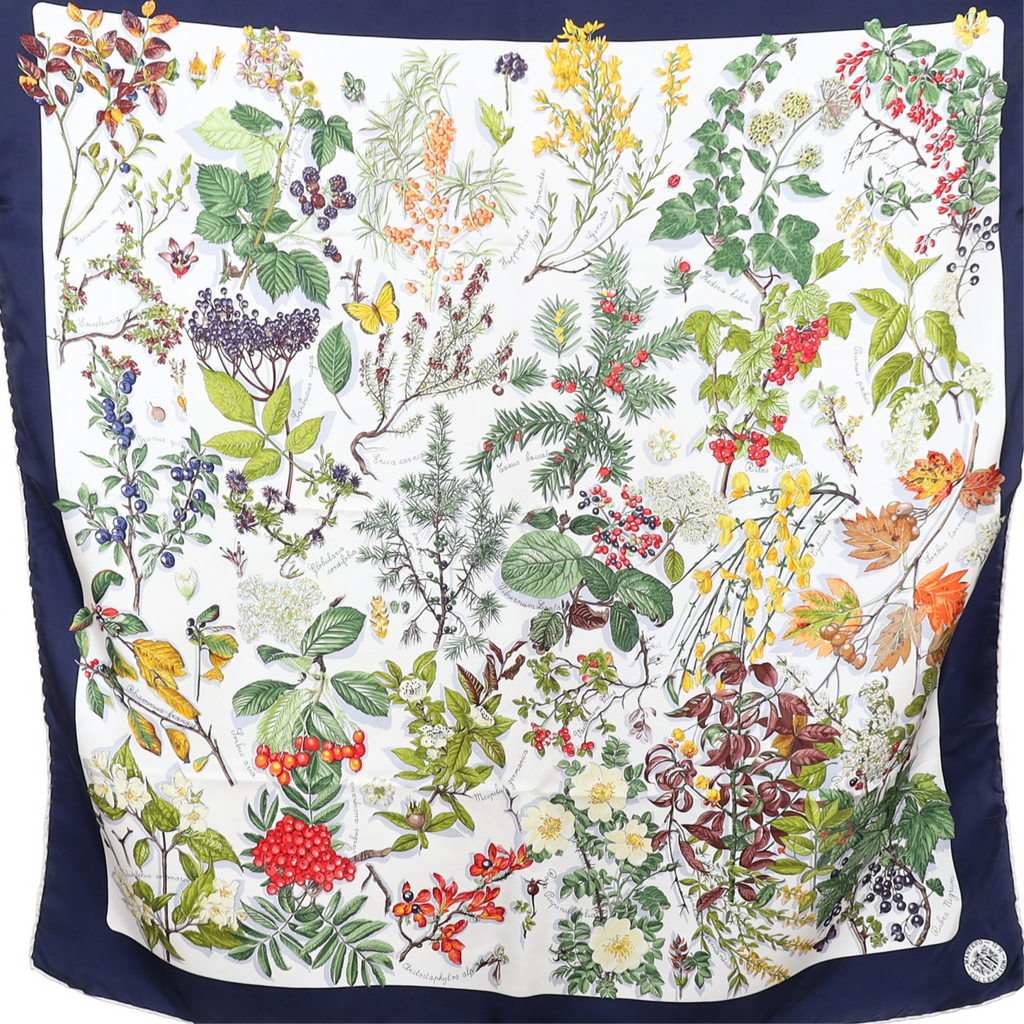 Boxed Mantero Botanical Silk Scarf