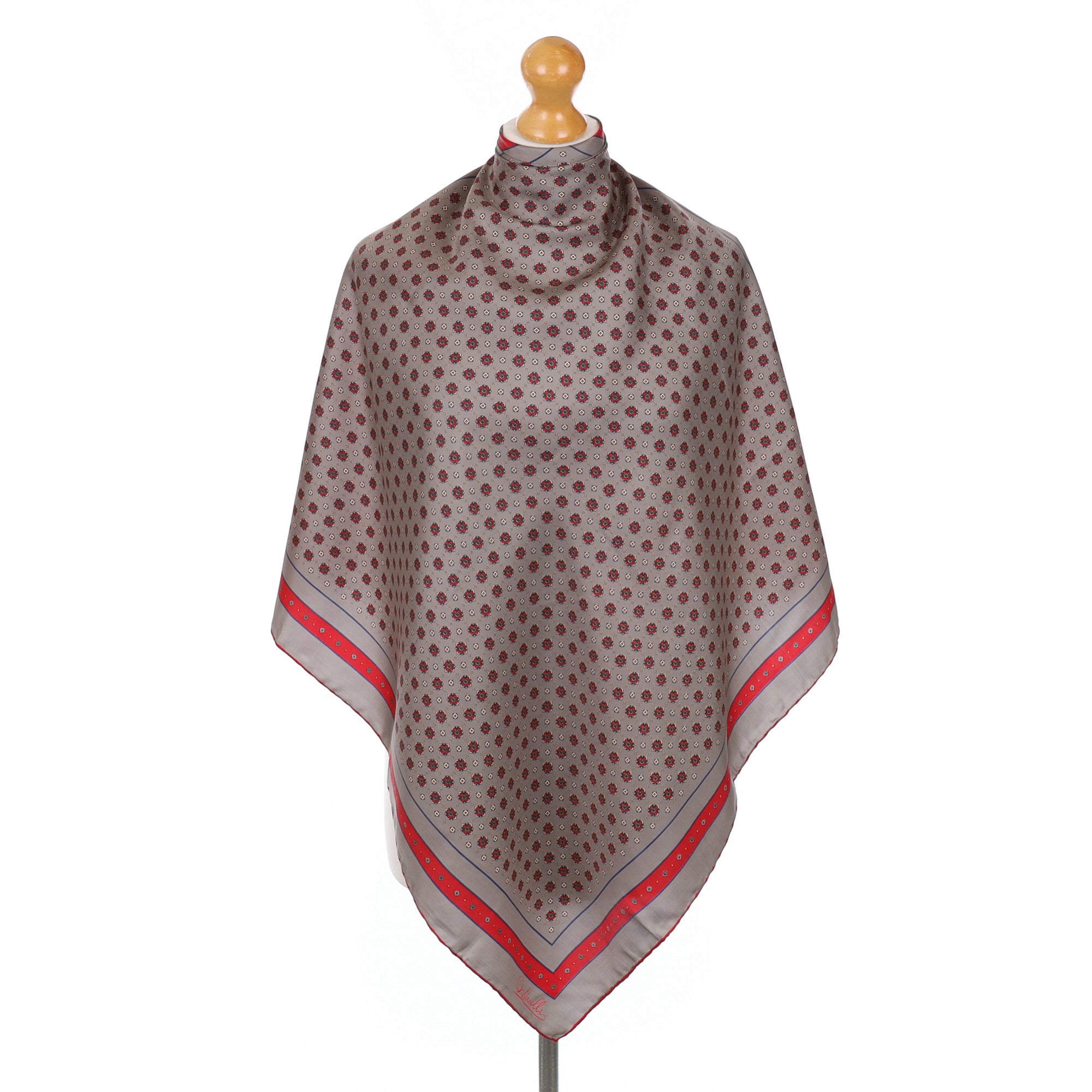 1970s Ostinelli Vintage Silk Scarf