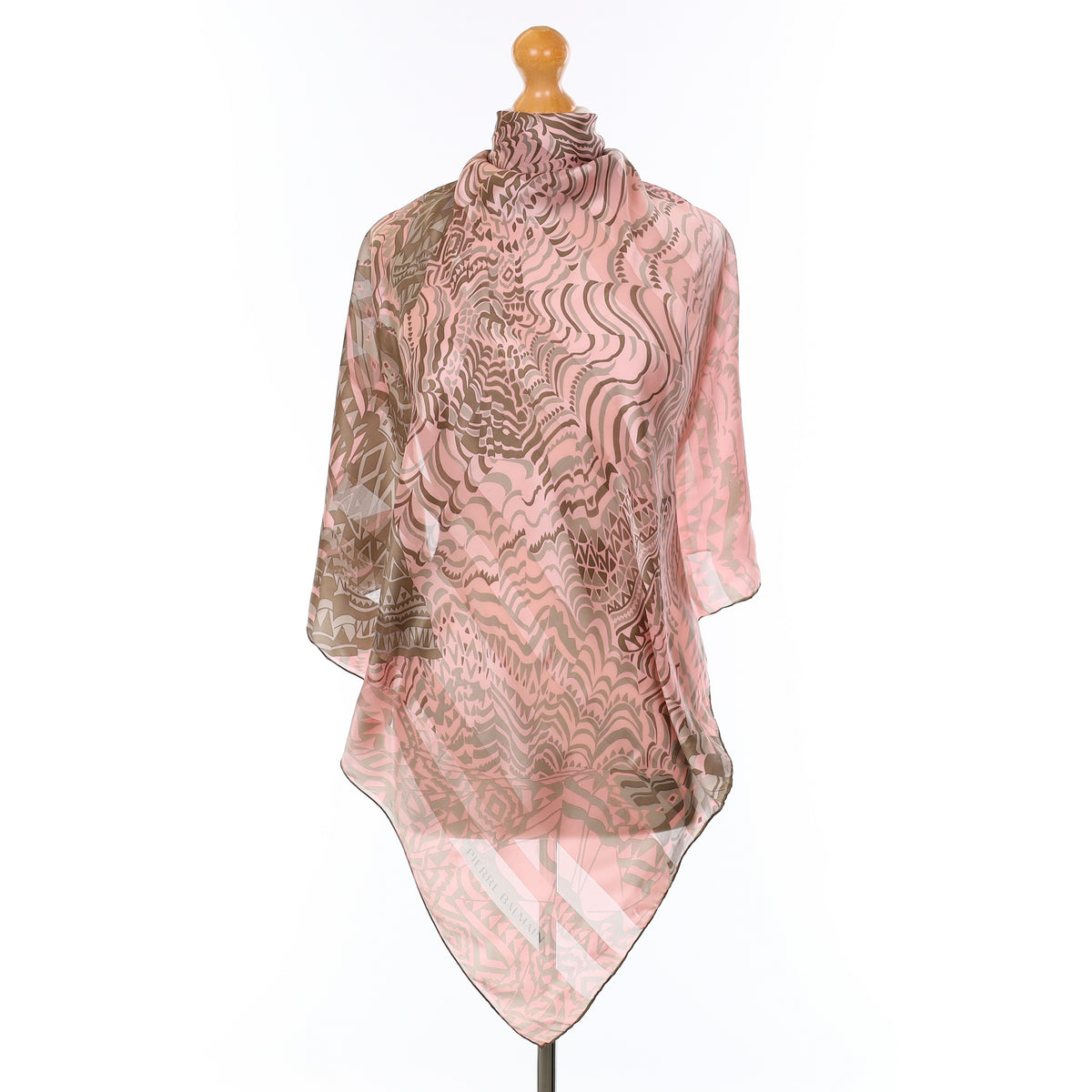 Pierre Balmain Blush Pink Silk Scarf