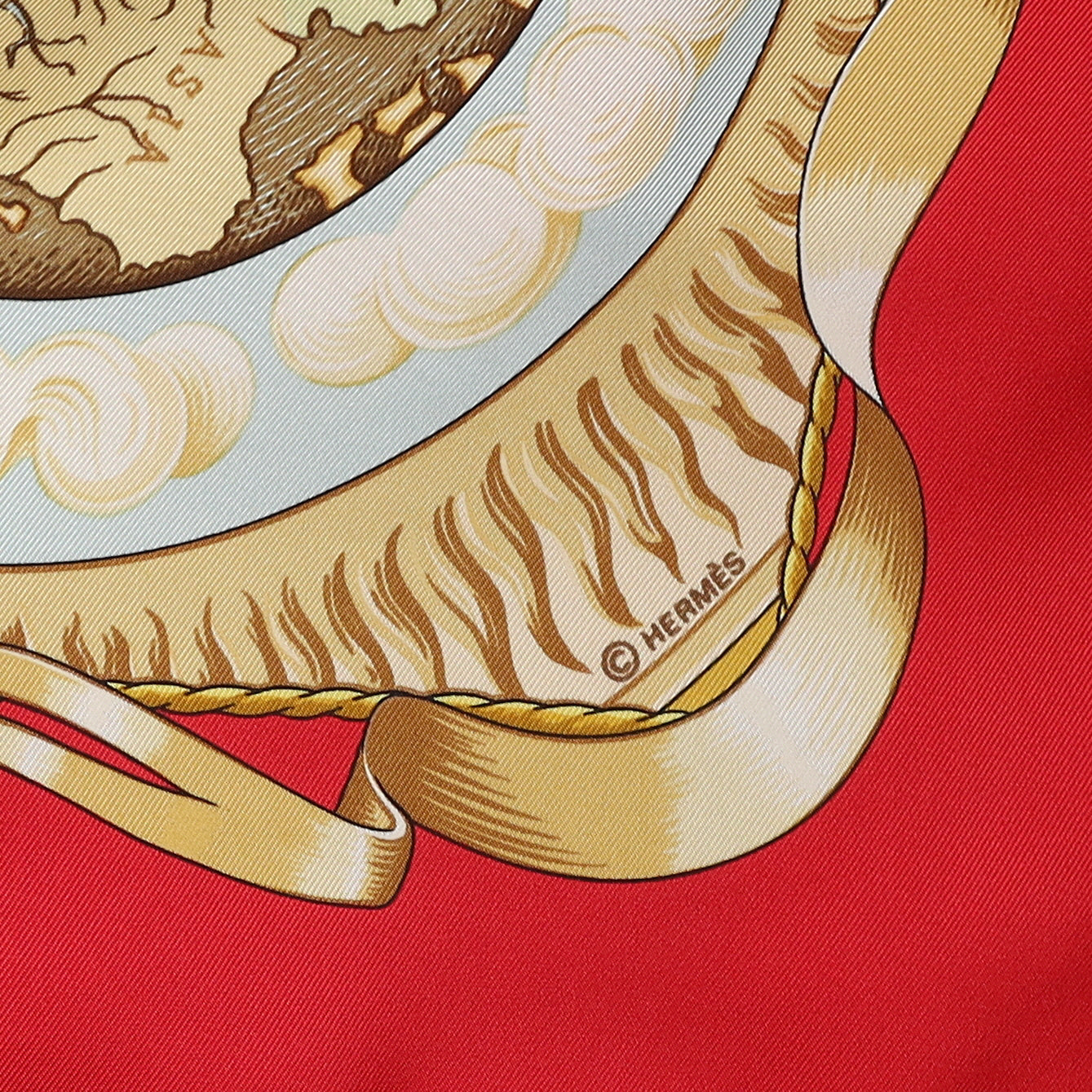 Brand New Boxed Hermès Au-delà Des Cinq Mers Silk Scarf