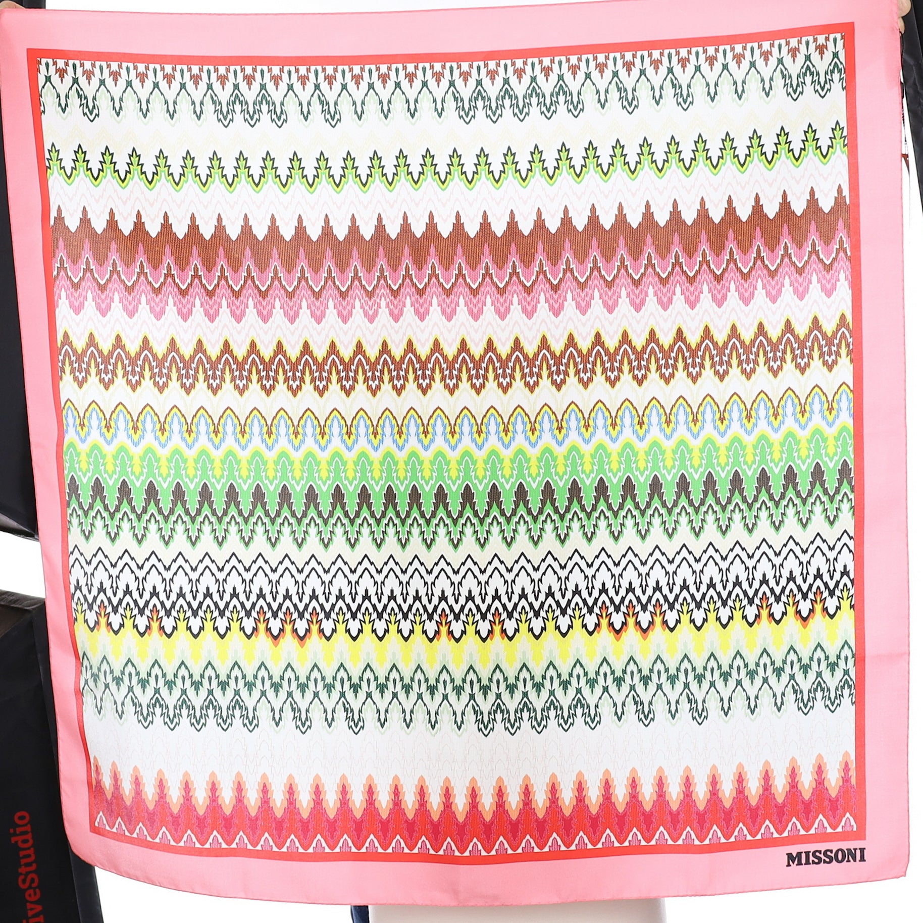 Brand New Missoni Multicoloured Silk Scarf