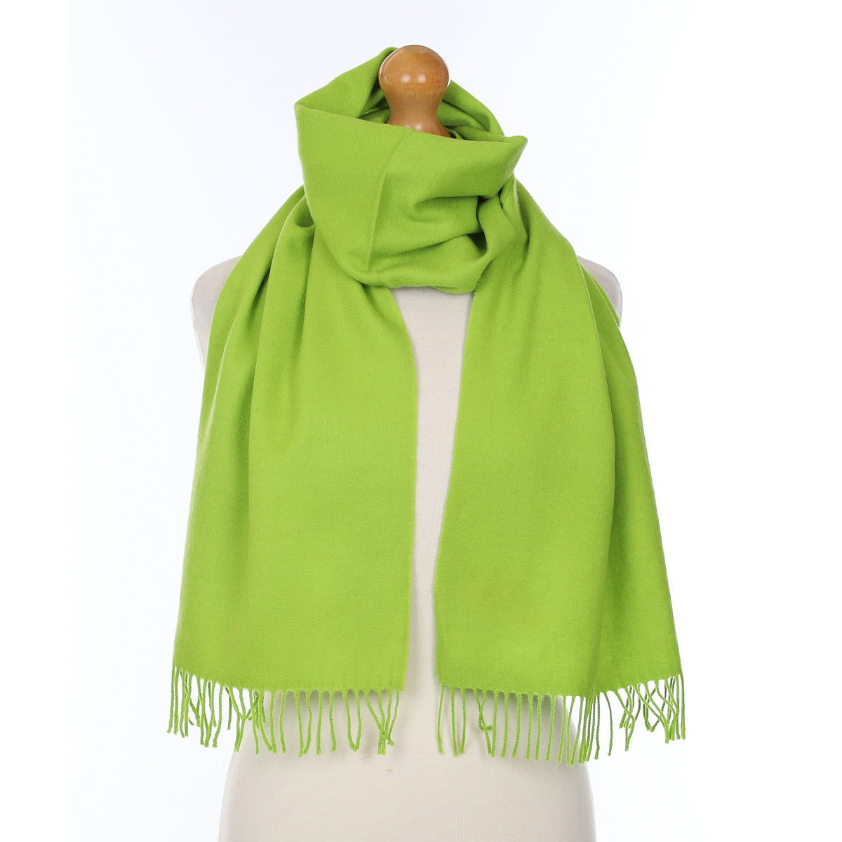 Scottish Lime Green Cashmere Woven Scarf