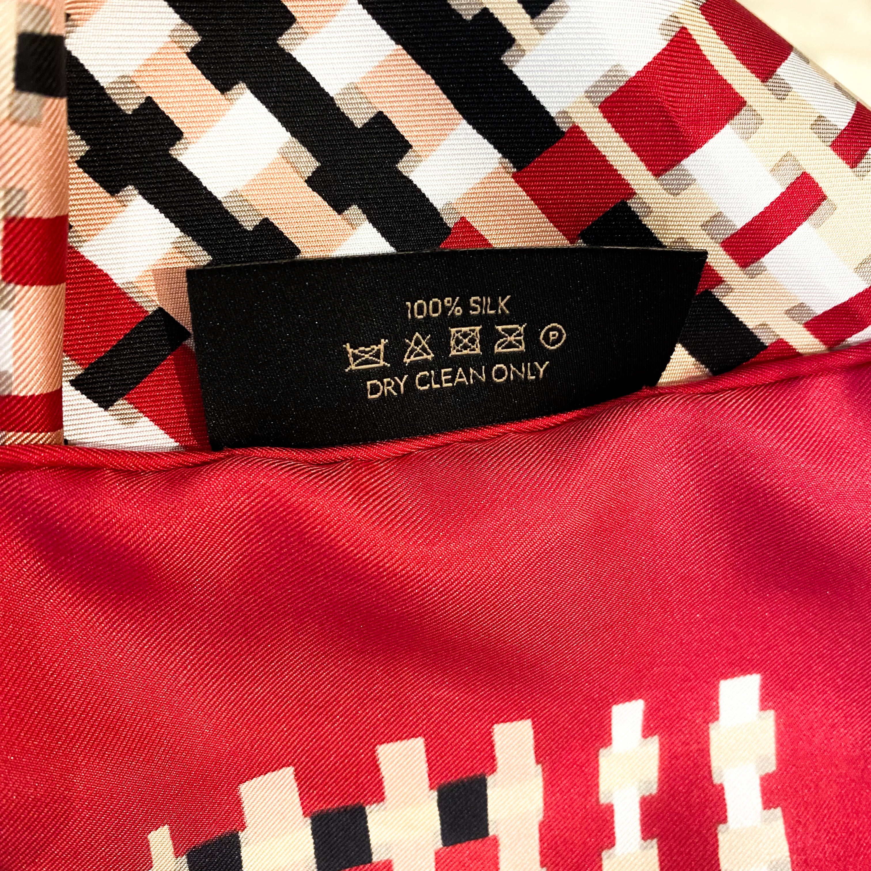 Large Jaeger Checked Silk Scarf
