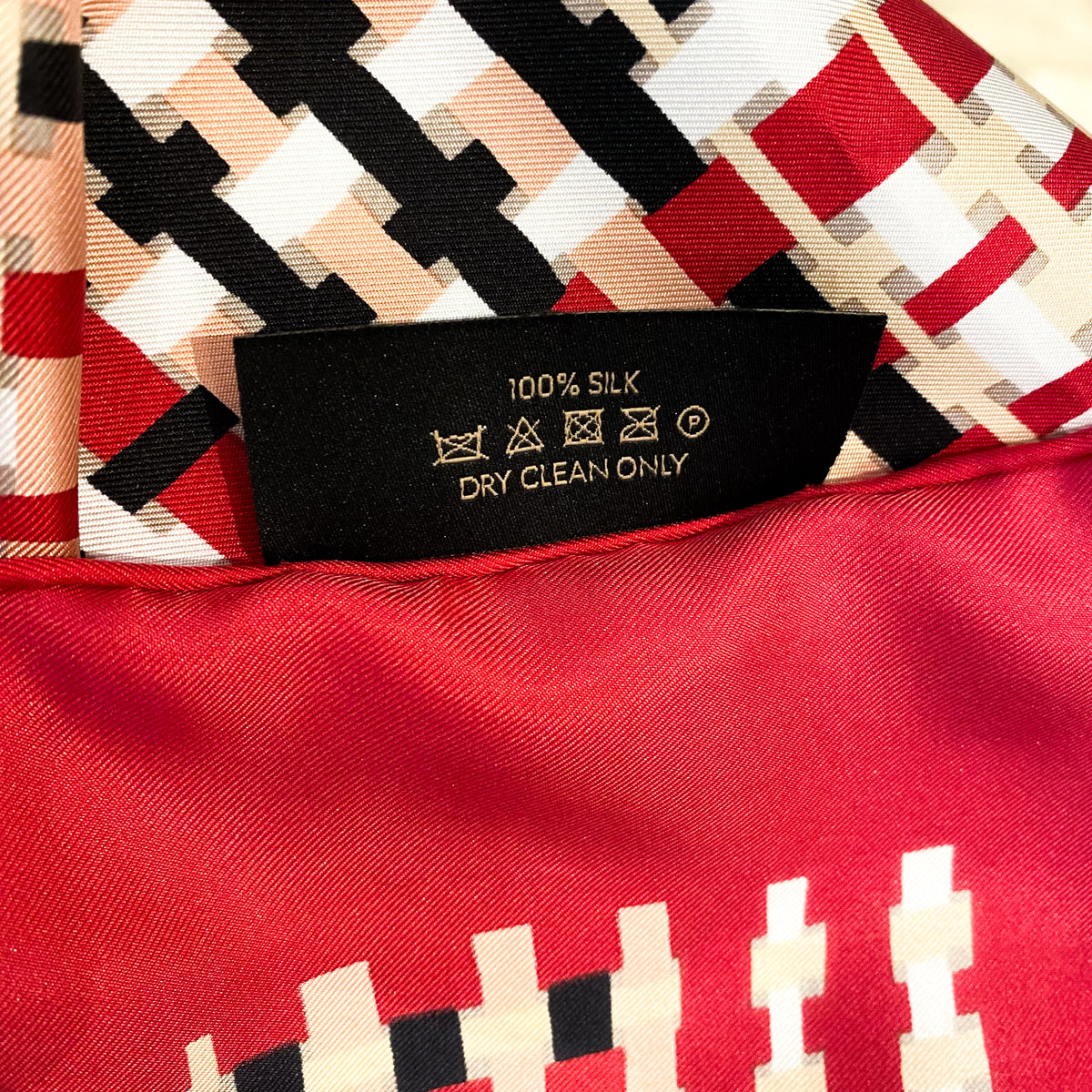 Large Jaeger Checked Silk Scarf