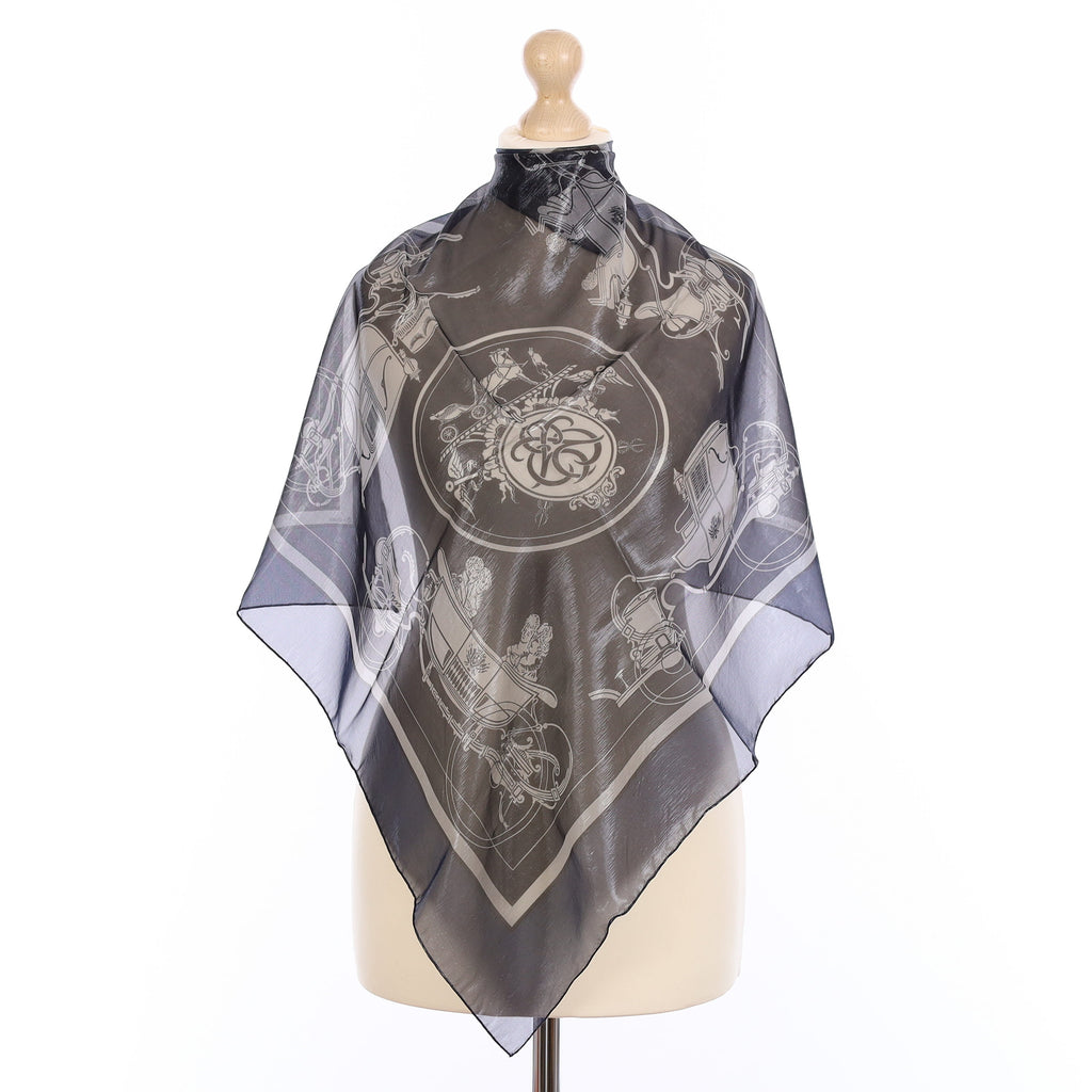 Brand New Boxed Hermès Ex Libris Glam Silk Blend Scarf
