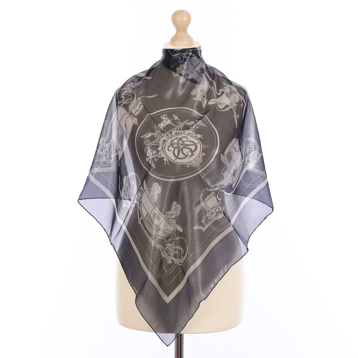 Brand New Boxed Hermès Ex Libris Glam Silk Blend Scarf